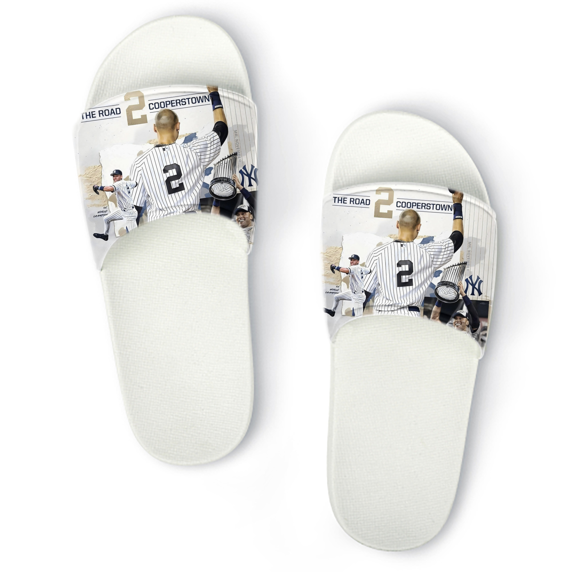 Derek Jeter 58 PVC Home Slippers For Men & Women – Durable, Comfortable, Waterproof, Non-Slip, Stylish Casual Indoor & Outdoor Sandals