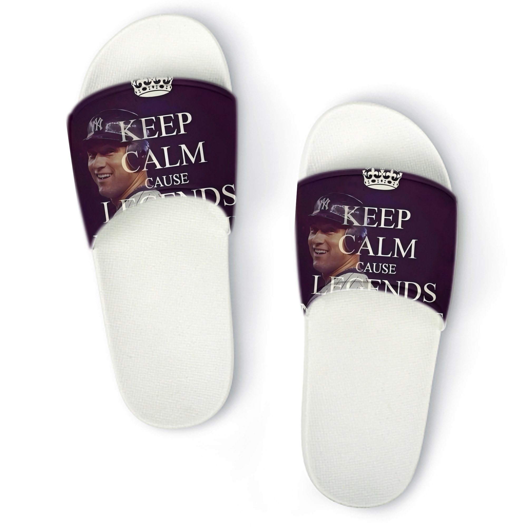 Derek Jeter 70 PVC Home Slippers For Men & Women – Durable, Comfortable, Waterproof, Non-Slip, Stylish Casual Indoor & Outdoor Sandals