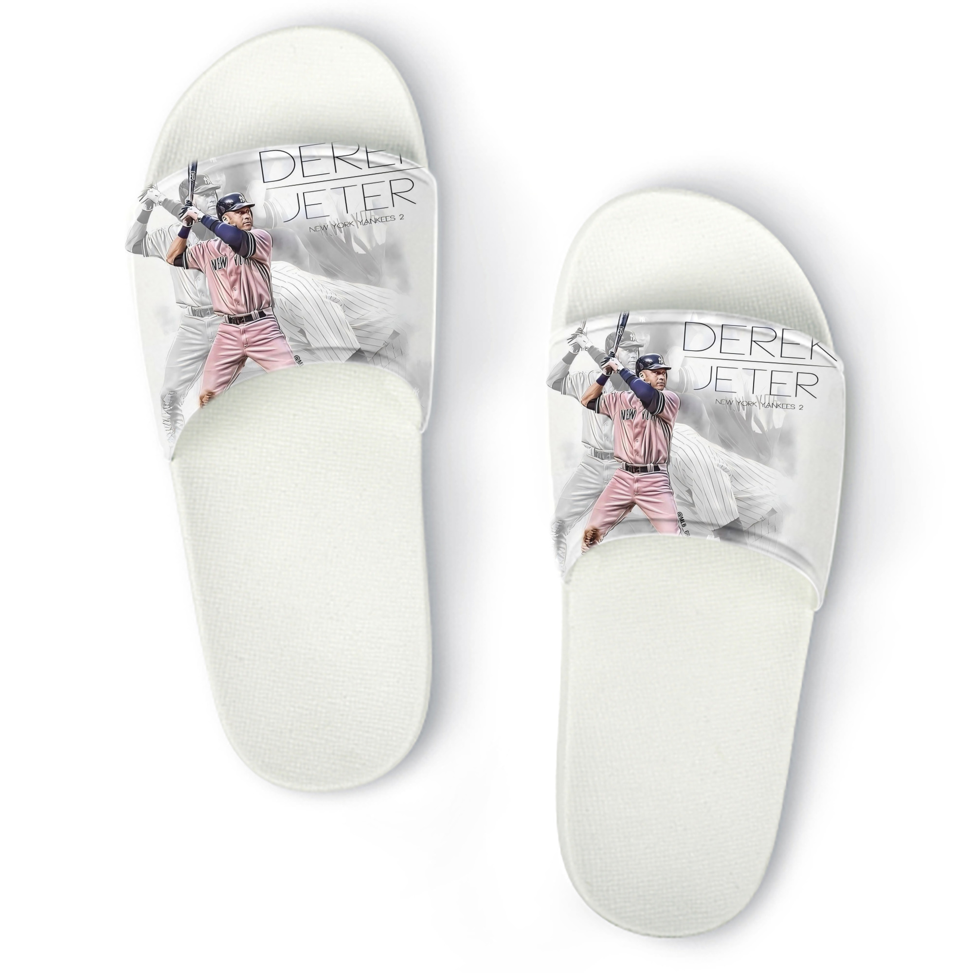 Derek Jeter 72 PVC Home Slippers For Men & Women – Durable, Comfortable, Waterproof, Non-Slip, Stylish Casual Indoor & Outdoor Sandals