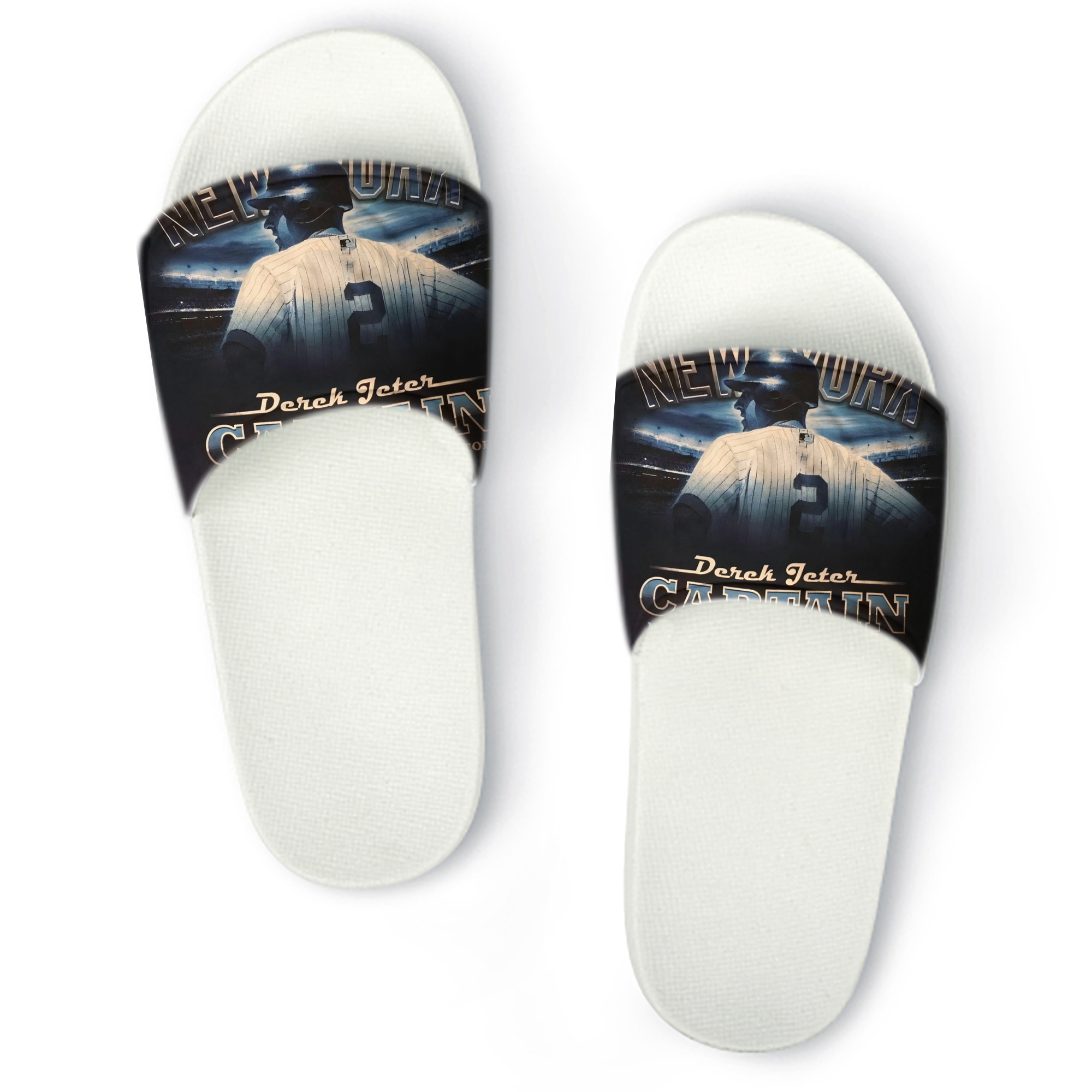 Derek Jeter 74 PVC Home Slippers For Men & Women – Durable, Comfortable, Waterproof, Non-Slip, Stylish Casual Indoor & Outdoor Sandals