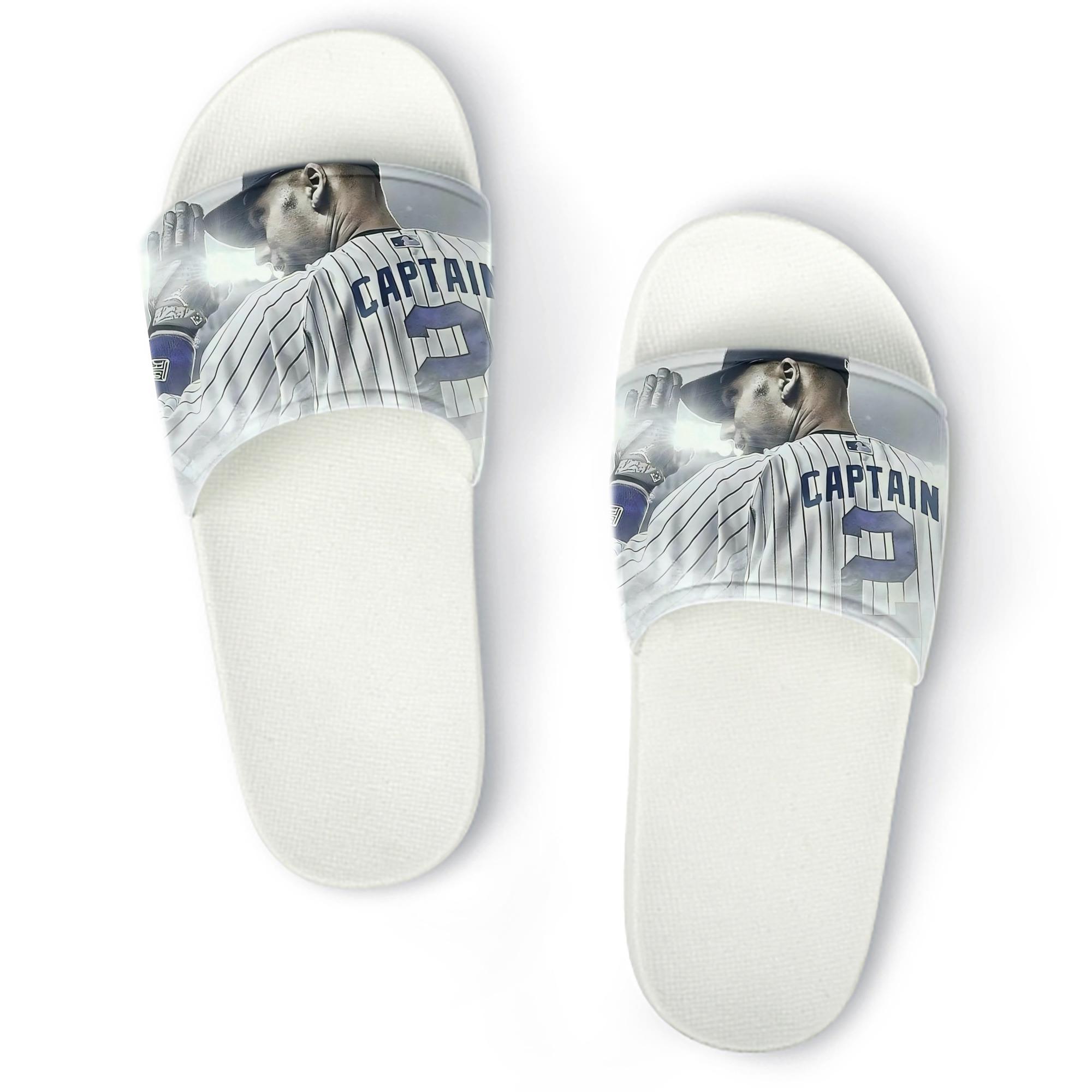 Derek Jeter 105 PVC Home Slippers For Men & Women – Durable, Comfortable, Waterproof, Non-Slip, Stylish Casual Indoor & Outdoor Sandals