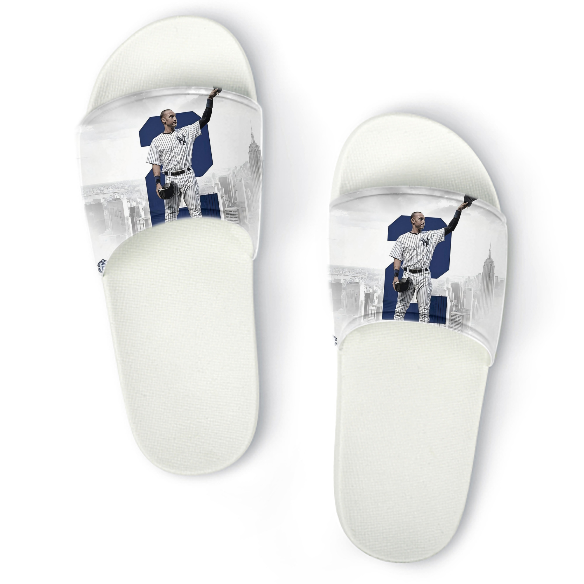 Derek Jeter 110 PVC Home Slippers For Men & Women – Durable, Comfortable, Waterproof, Non-Slip, Stylish Casual Indoor & Outdoor Sandals