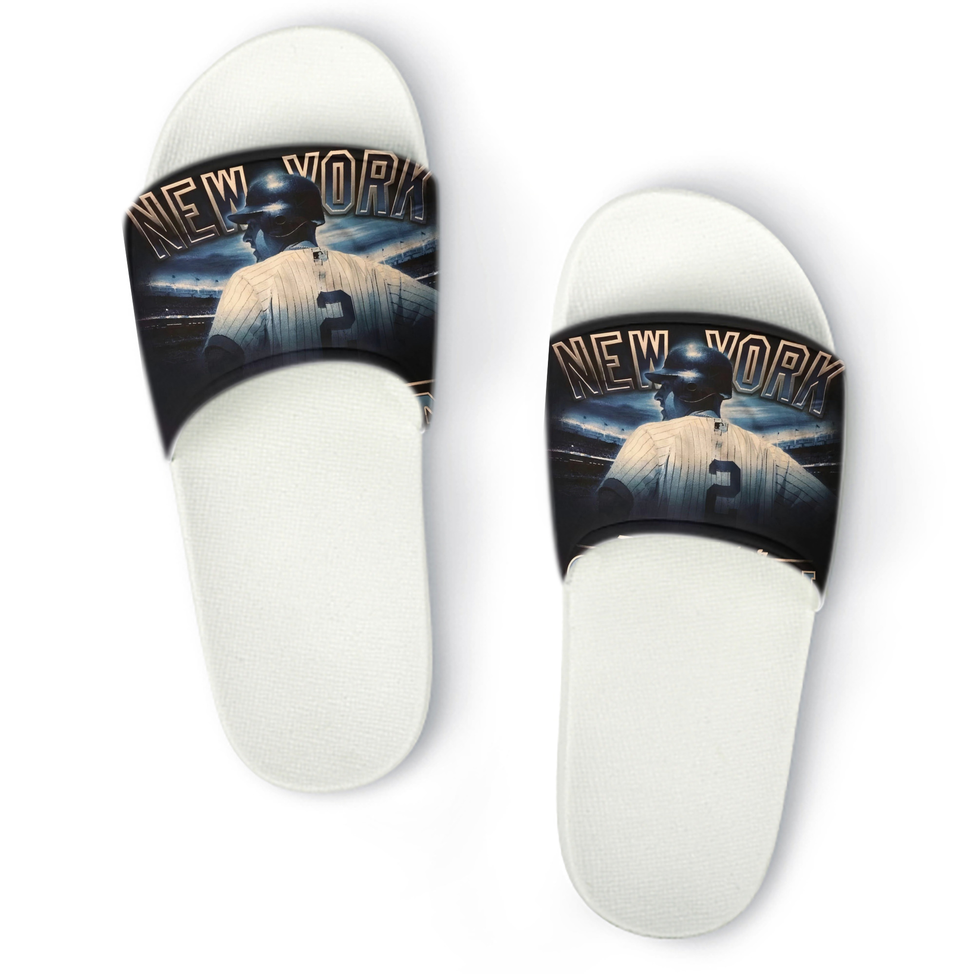 Derek Jeter 114 PVC Home Slippers For Men & Women – Durable, Comfortable, Waterproof, Non-Slip, Stylish Casual Indoor & Outdoor Sandals