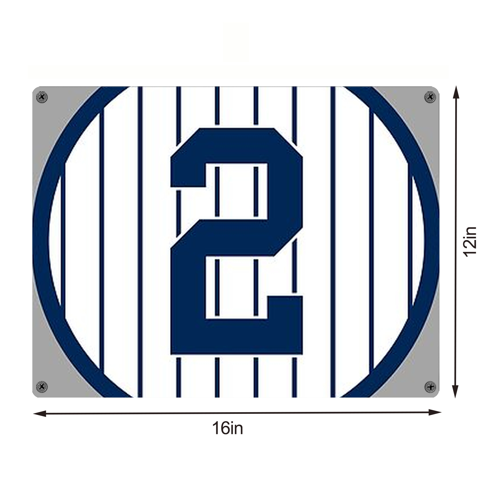 Derek Jeter 19 Vintage Metal Tin Sign 16x12 – Full-Print Iron Wall Decor – Durable, Fade-Resistant – Easy To Hang – Ideal For Home, Bar, Kitchen & Office Decor