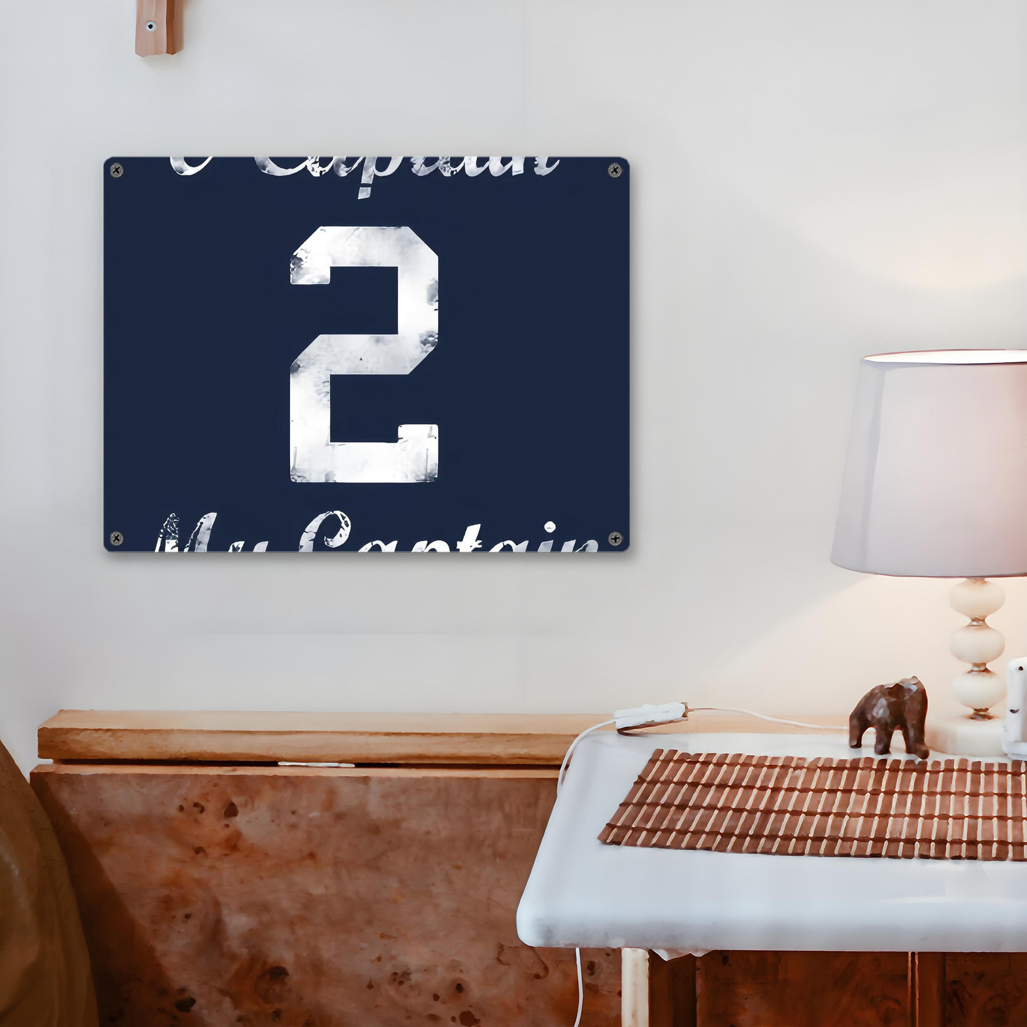 Derek Jeter 25 Vintage Metal Tin Sign 16x12 – Full-Print Iron Wall Decor – Durable, Fade-Resistant – Easy To Hang – Ideal For Home, Bar, Kitchen & Office Decor