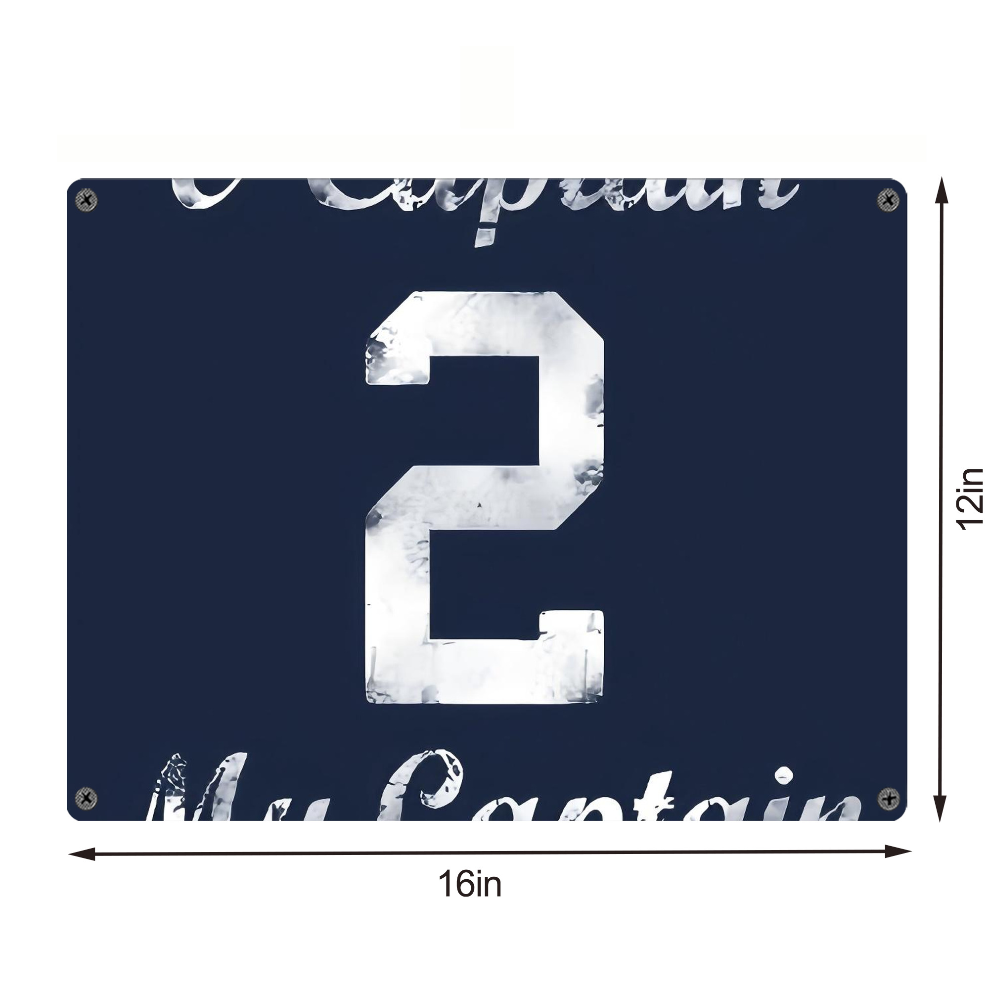 Derek Jeter 25 Vintage Metal Tin Sign 16x12 – Full-Print Iron Wall Decor – Durable, Fade-Resistant – Easy To Hang – Ideal For Home, Bar, Kitchen & Office Decor