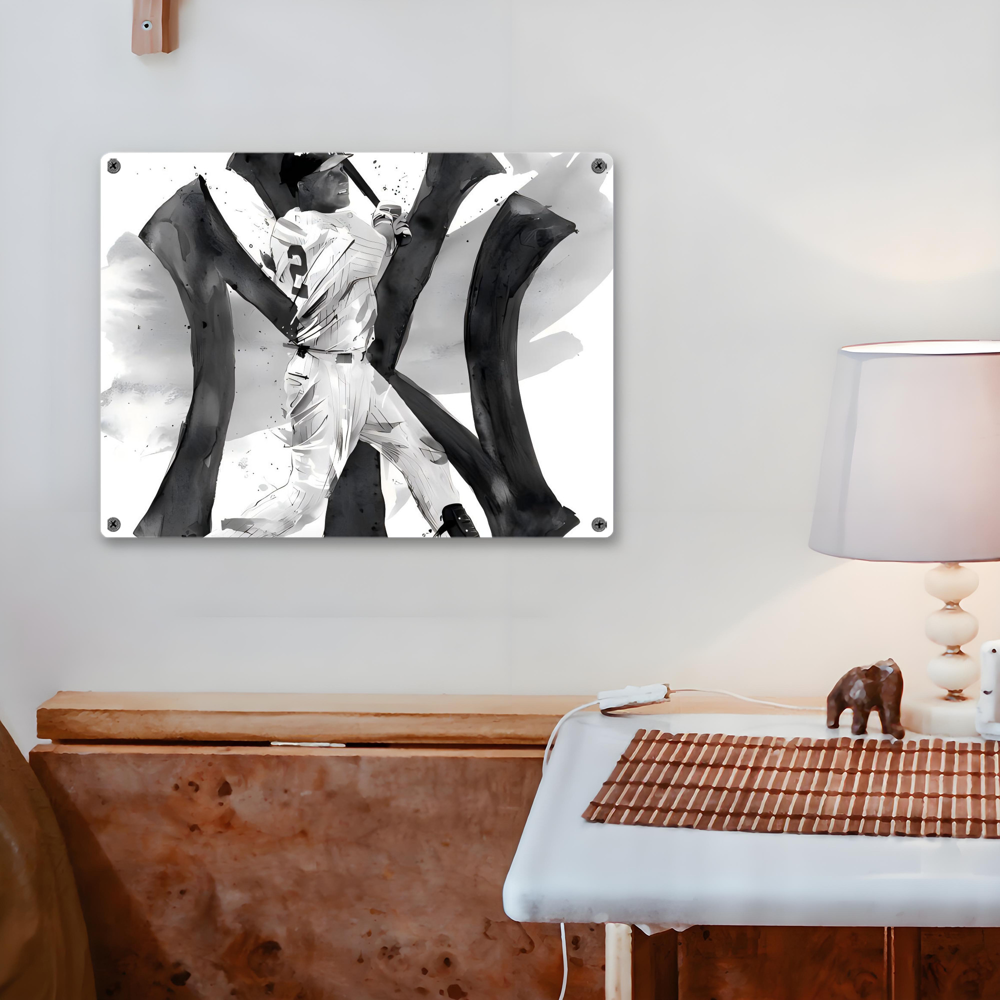 Derek Jeter 71 Vintage Metal Tin Sign 16x12 – Full-Print Iron Wall Decor – Durable, Fade-Resistant – Easy To Hang – Ideal For Home, Bar, Kitchen & Office Decor