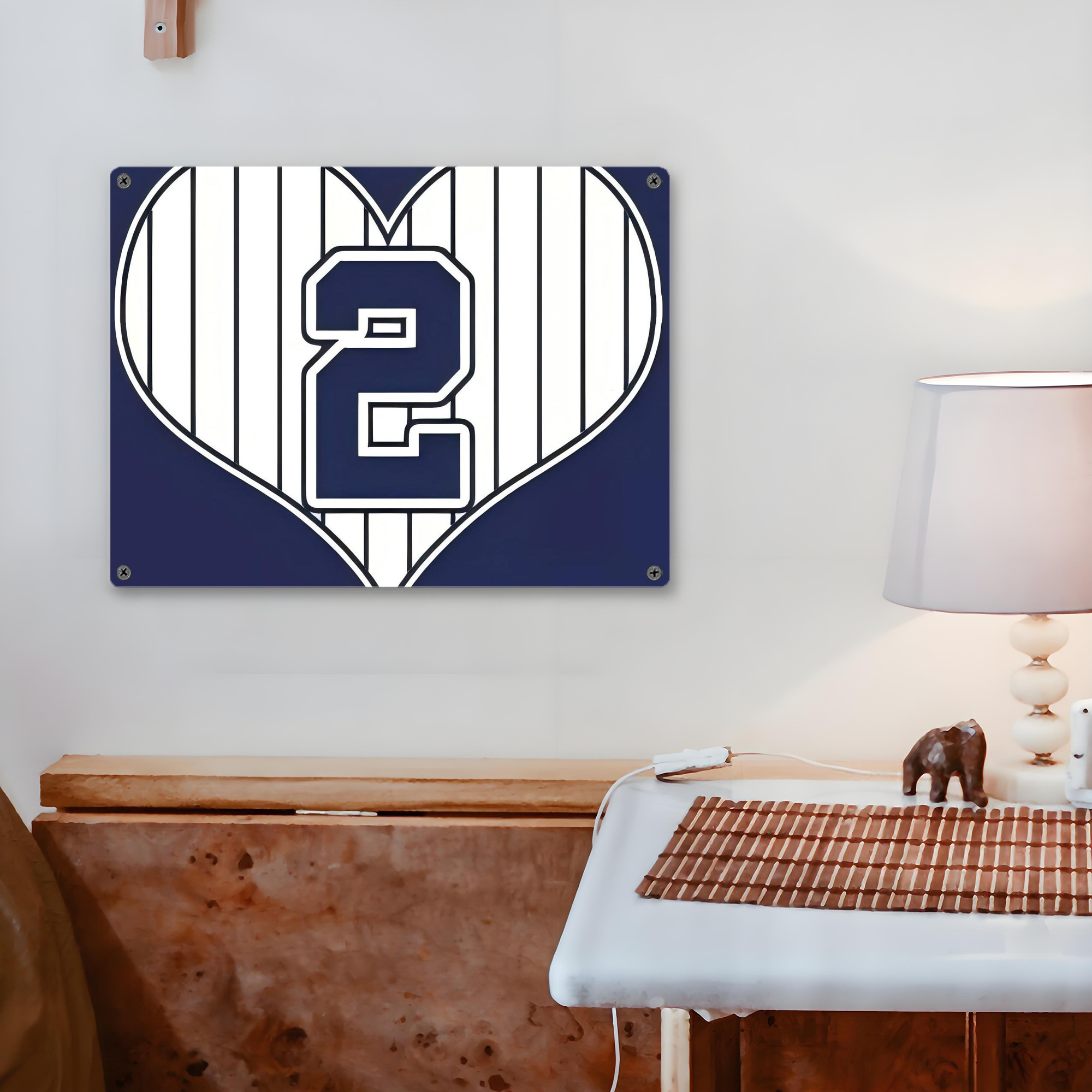 Derek Jeter 75 Vintage Metal Tin Sign 16x12 – Full-Print Iron Wall Decor – Durable, Fade-Resistant – Easy To Hang – Ideal For Home, Bar, Kitchen & Office Decor