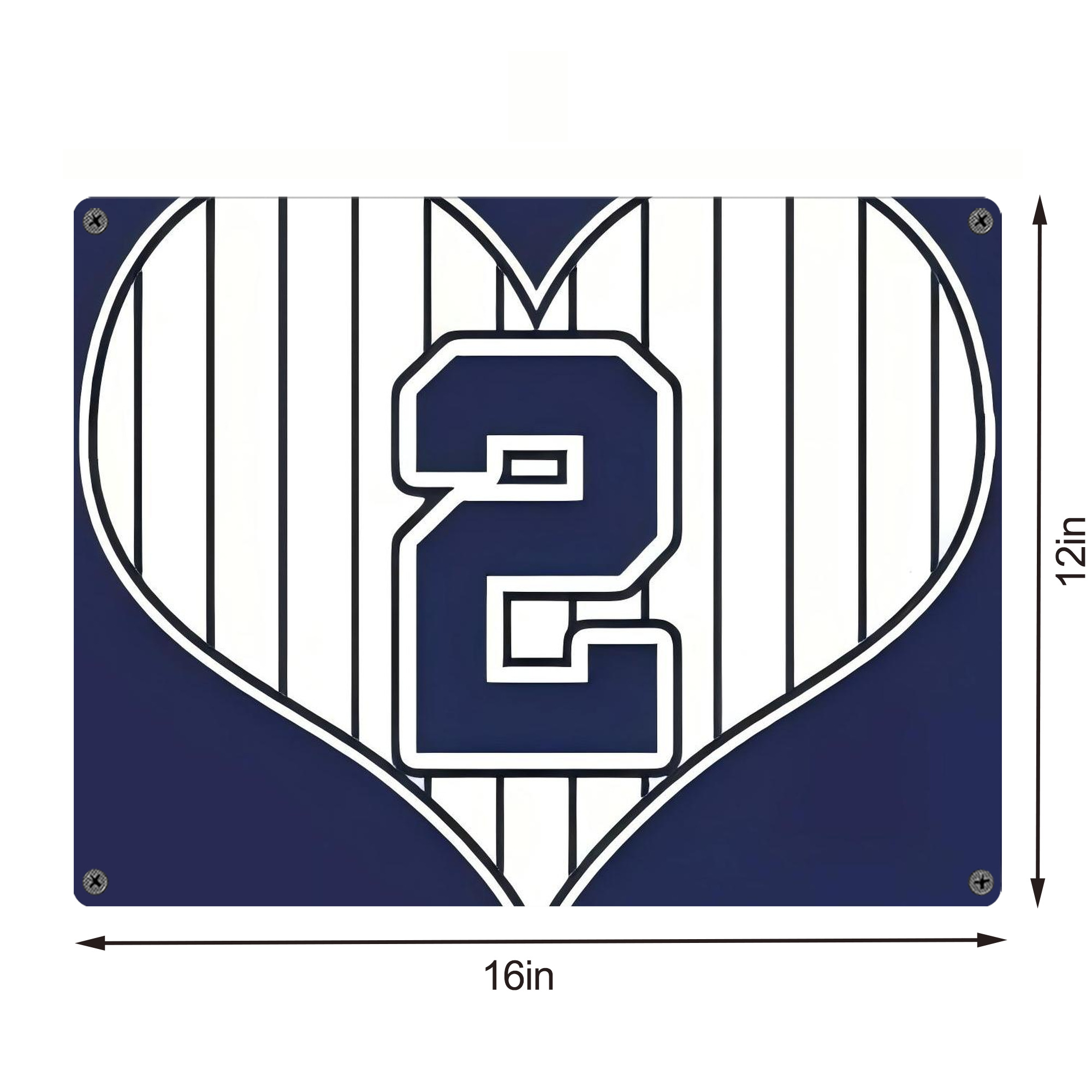 Derek Jeter 75 Vintage Metal Tin Sign 16x12 – Full-Print Iron Wall Decor – Durable, Fade-Resistant – Easy To Hang – Ideal For Home, Bar, Kitchen & Office Decor