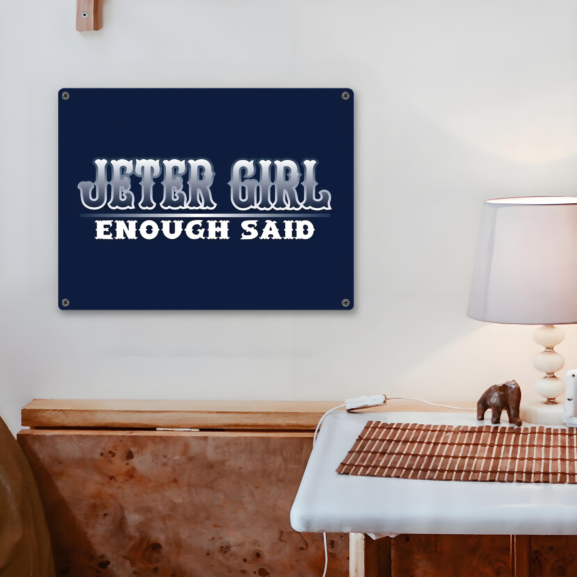 Derek Jeter 101 Vintage Metal Tin Sign 16x12 – Full-Print Iron Wall Decor – Durable, Fade-Resistant – Easy To Hang – Ideal For Home, Bar, Kitchen & Office Decor