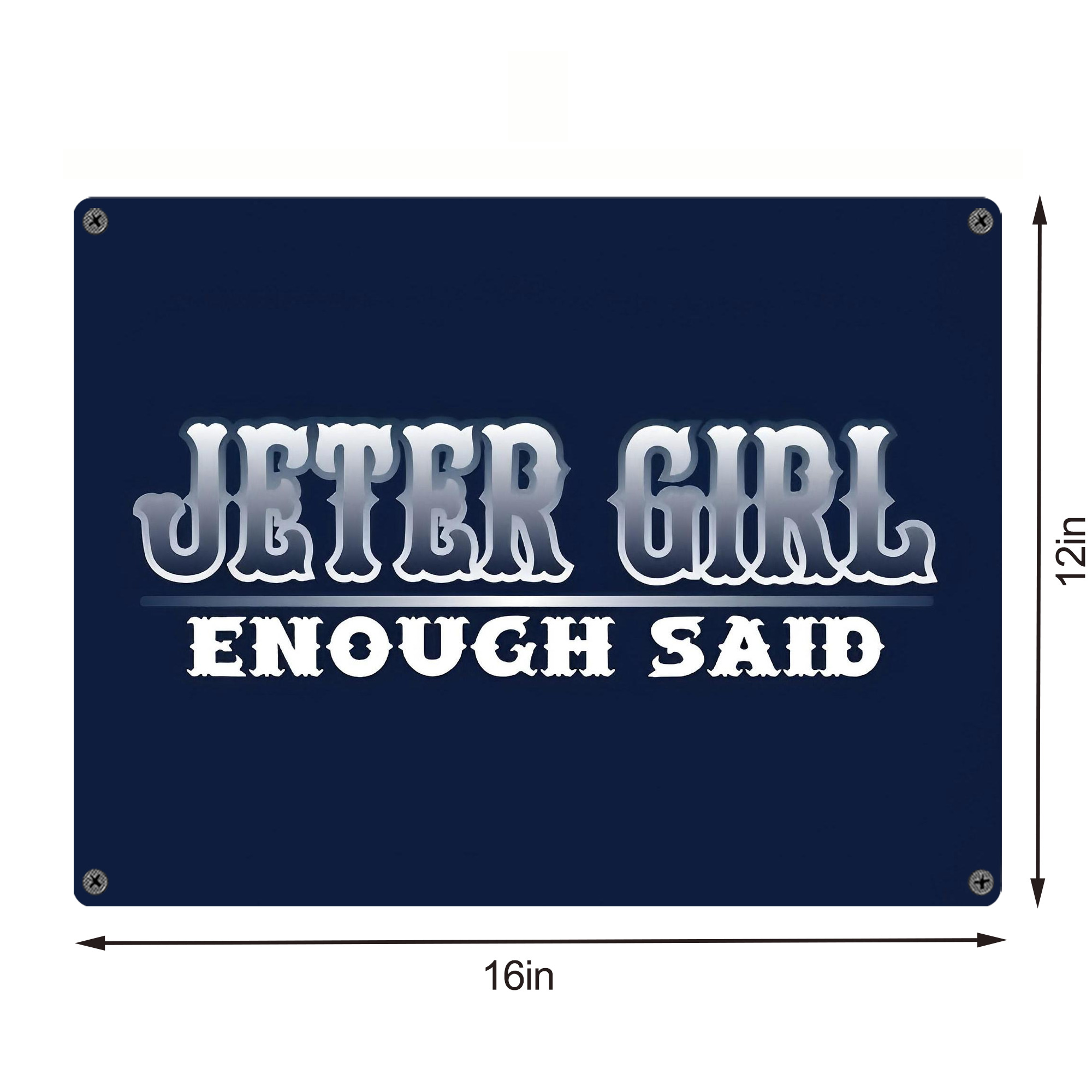 Derek Jeter 101 Vintage Metal Tin Sign 16x12 – Full-Print Iron Wall Decor – Durable, Fade-Resistant – Easy To Hang – Ideal For Home, Bar, Kitchen & Office Decor