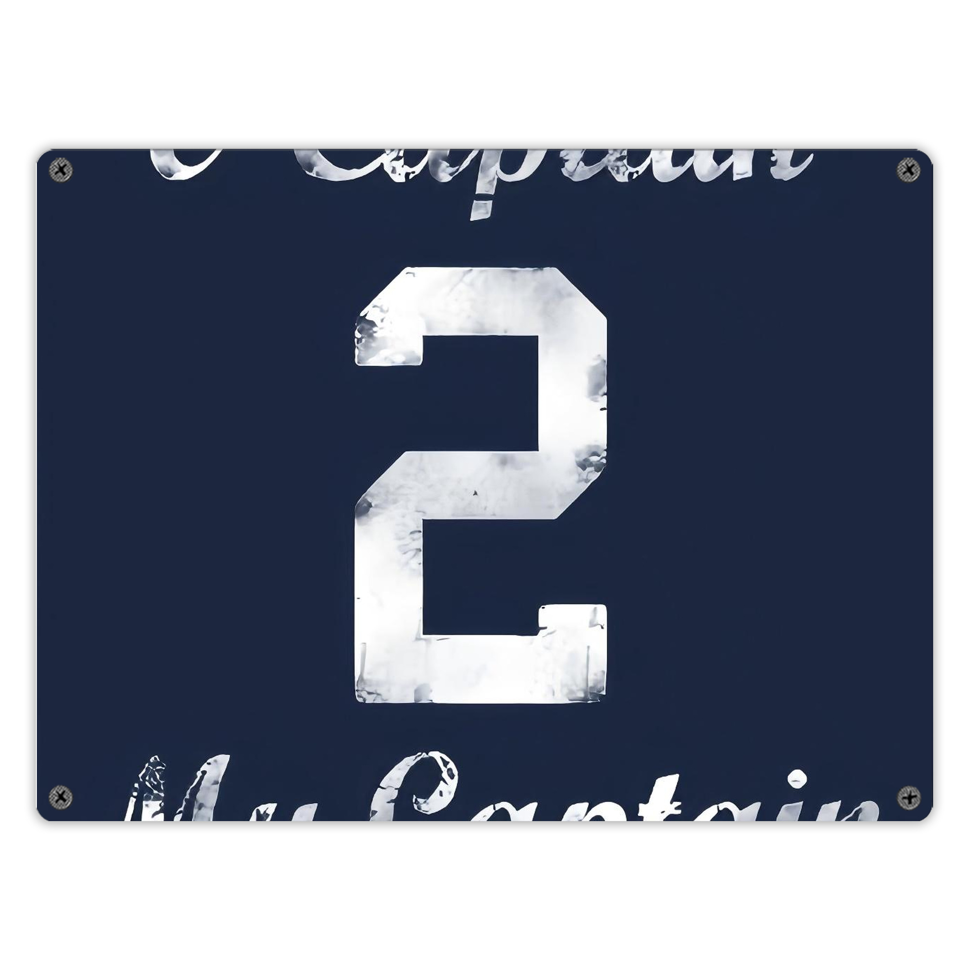 Derek Jeter 25 Vintage Metal Tin Sign 16x12 – Full-Print Iron Wall Decor – Durable, Fade-Resistant – Easy To Hang – Ideal For Home, Bar, Kitchen & Office Decor