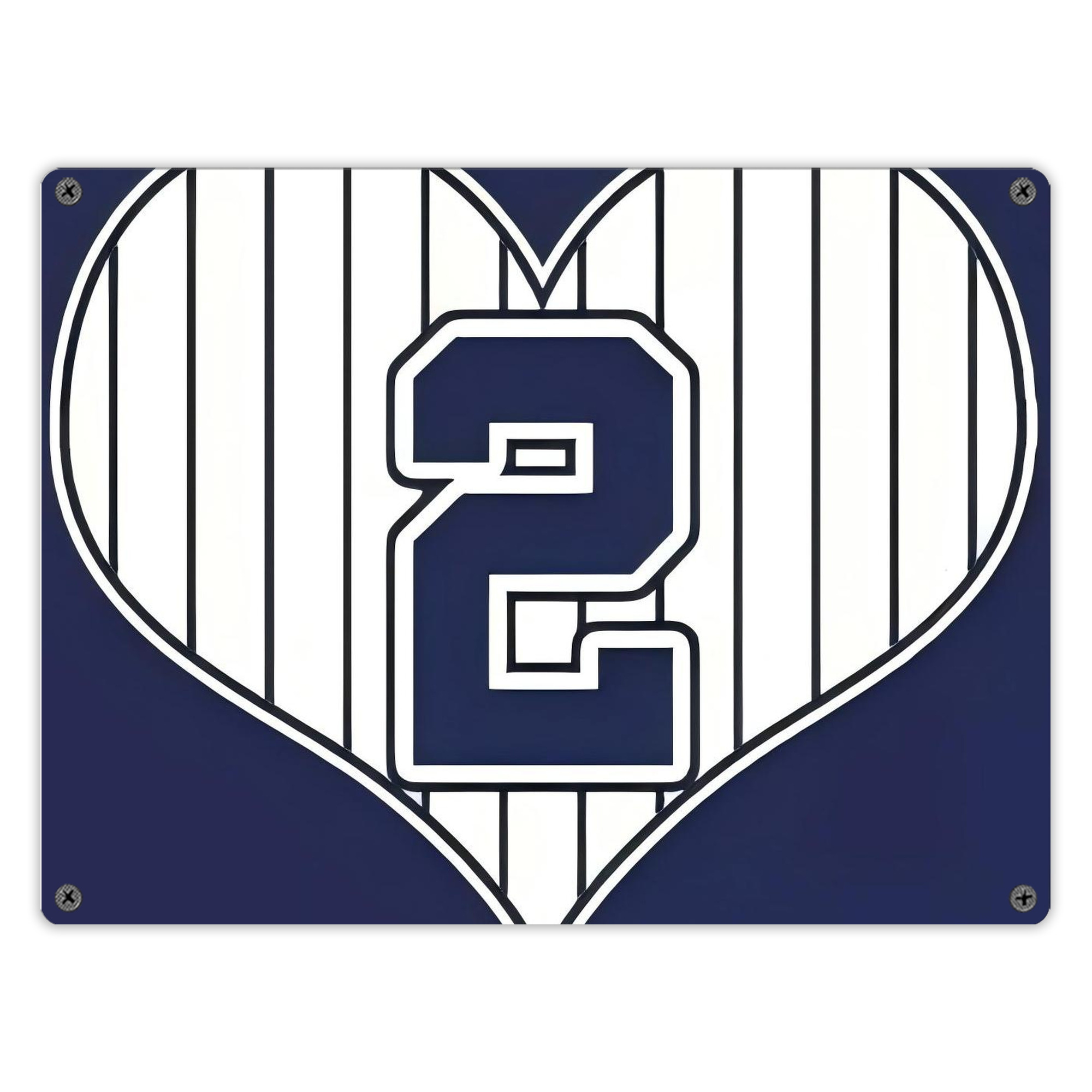 Derek Jeter 75 Vintage Metal Tin Sign 16x12 – Full-Print Iron Wall Decor – Durable, Fade-Resistant – Easy To Hang – Ideal For Home, Bar, Kitchen & Office Decor