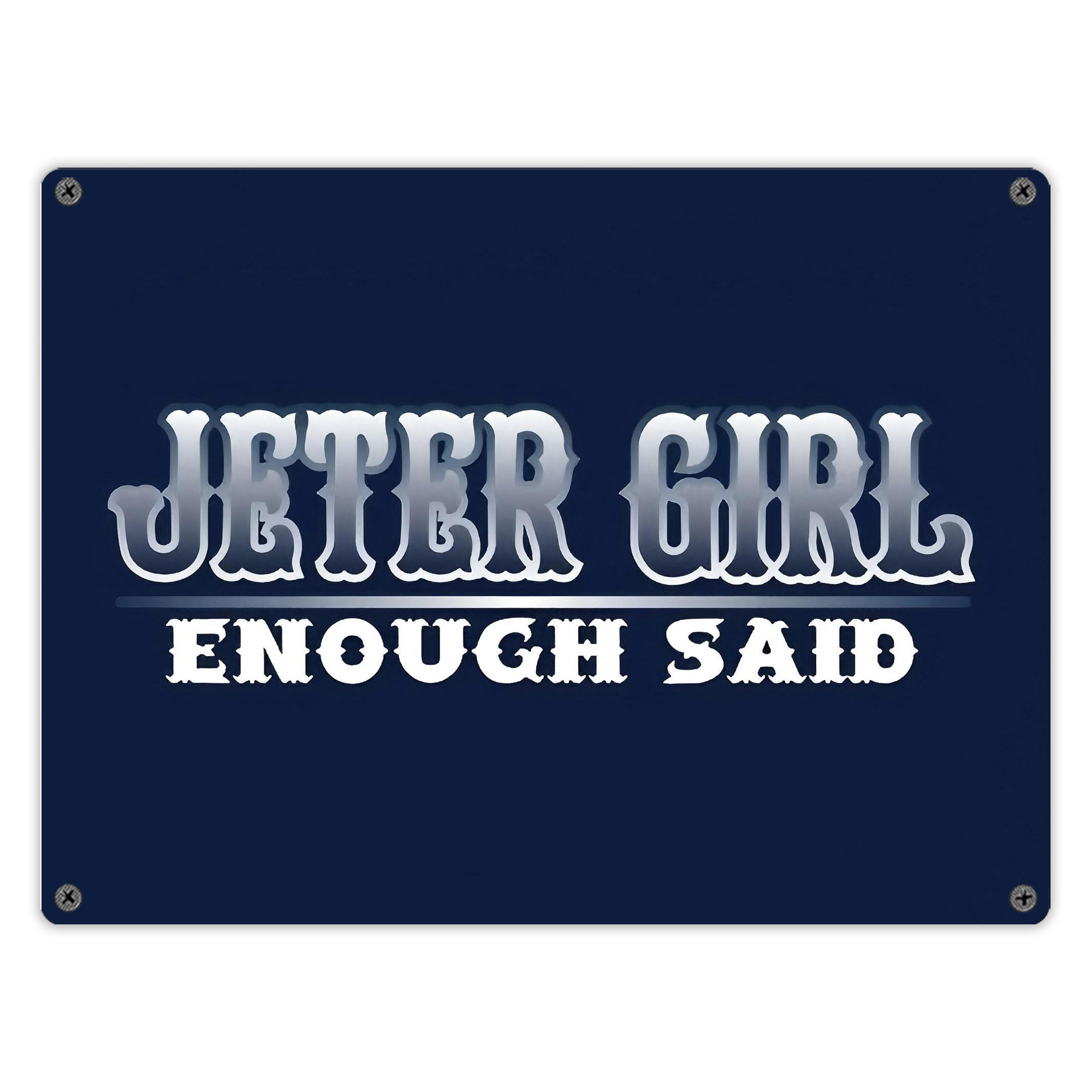 Derek Jeter 101 Vintage Metal Tin Sign 16x12 – Full-Print Iron Wall Decor – Durable, Fade-Resistant – Easy To Hang – Ideal For Home, Bar, Kitchen & Office Decor