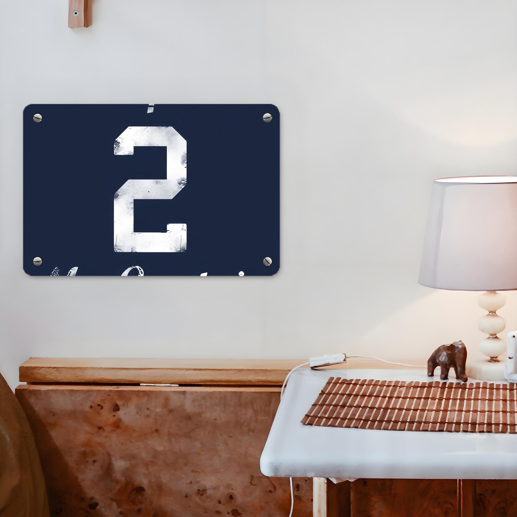 Derek Jeter 25 Metal Tin Sign 12x8inch - Premium Full-Print Decorative Wall Art, Durable Rust-Resistant Metal Plaque For Living Room, Bedroom, Kitchen, Office, Bar Décor