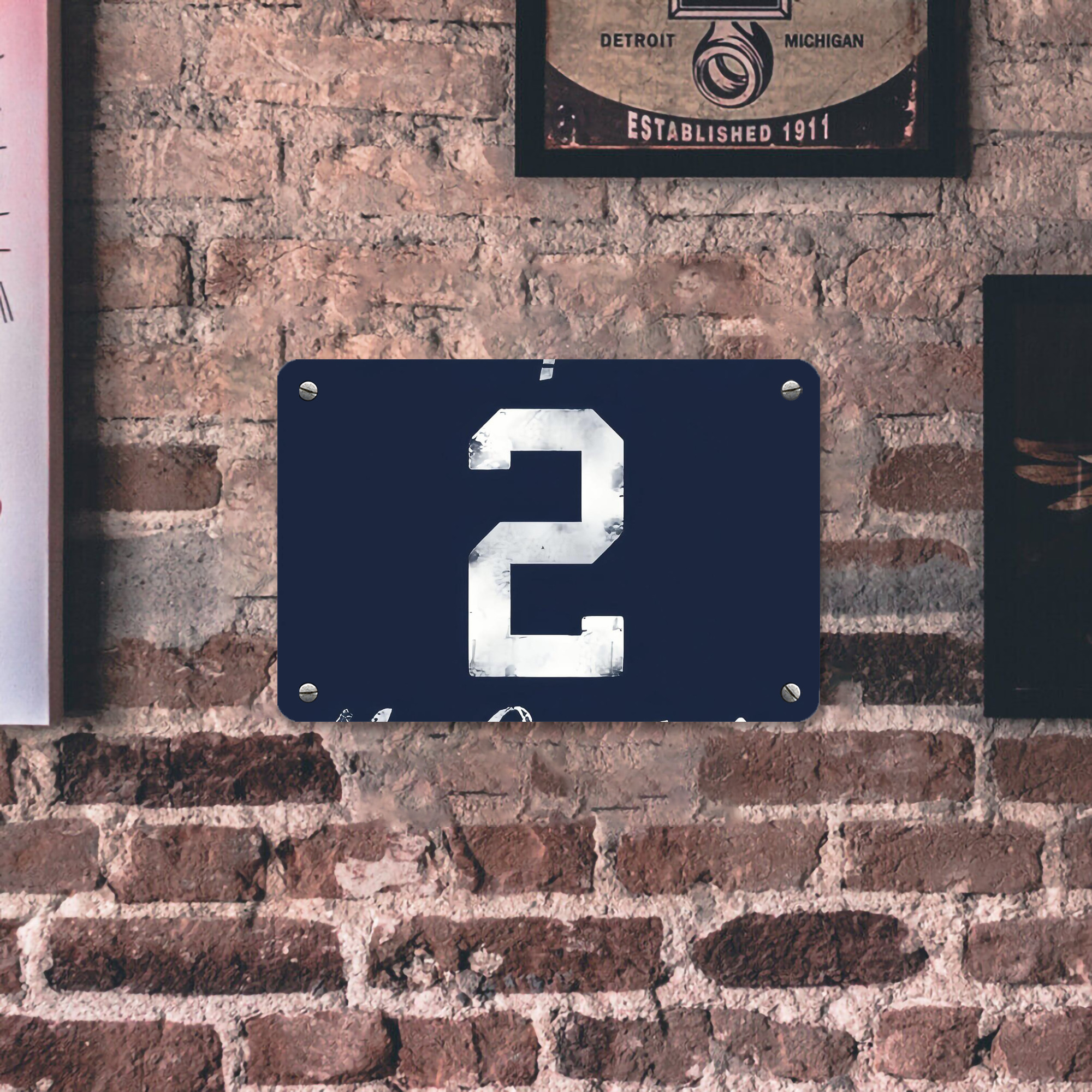 Derek Jeter 25 Metal Tin Sign 12x8inch - Premium Full-Print Decorative Wall Art, Durable Rust-Resistant Metal Plaque For Living Room, Bedroom, Kitchen, Office, Bar Décor