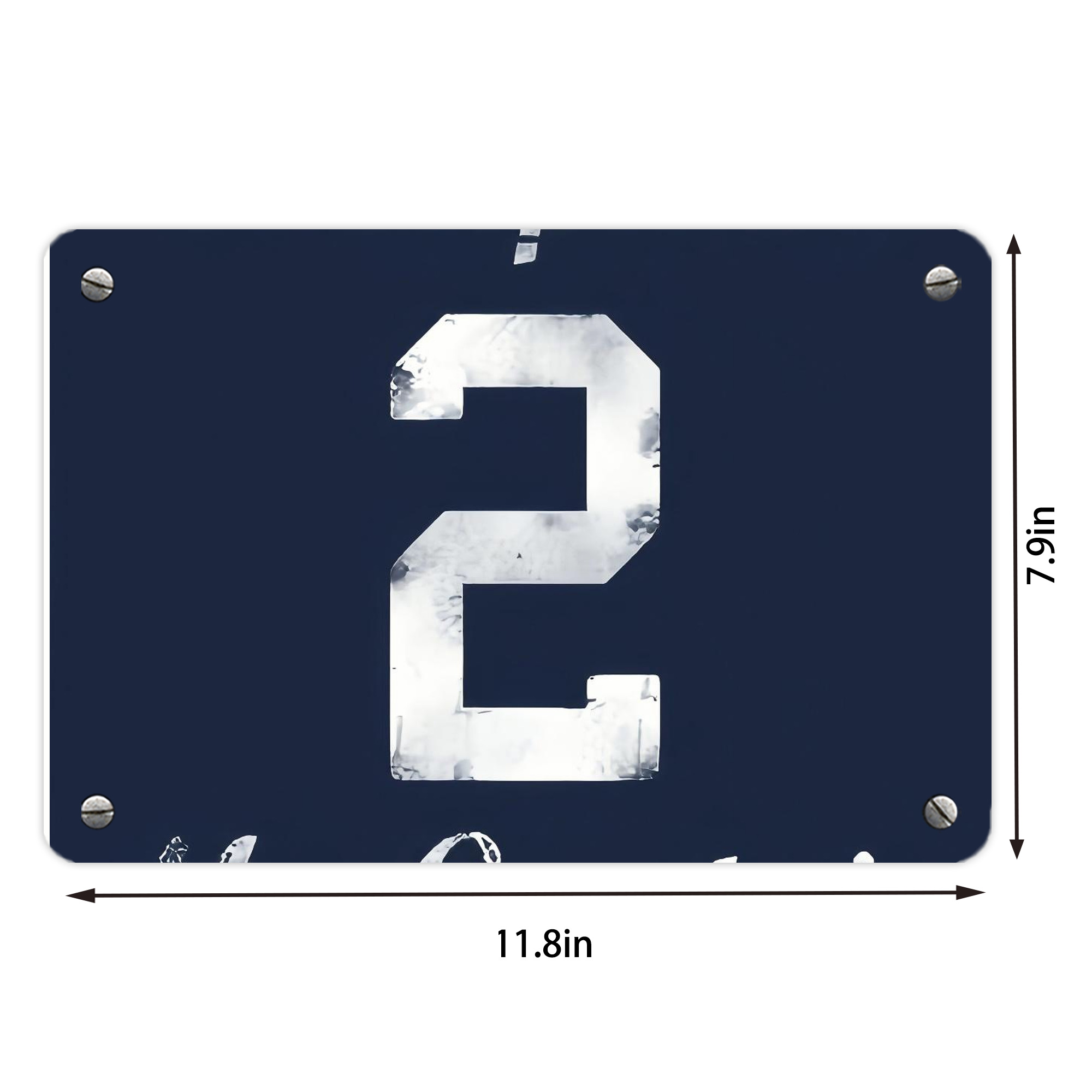 Derek Jeter 25 Metal Tin Sign 12x8inch - Premium Full-Print Decorative Wall Art, Durable Rust-Resistant Metal Plaque For Living Room, Bedroom, Kitchen, Office, Bar Décor