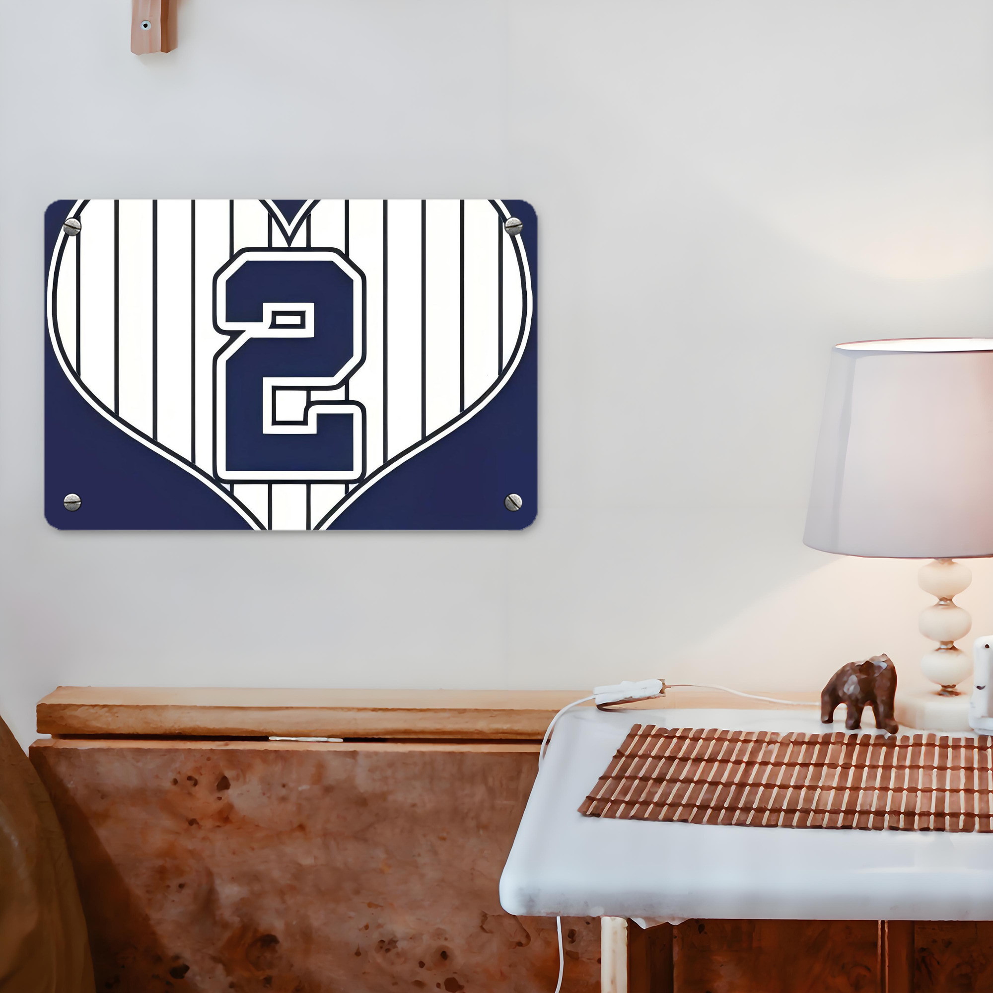 Derek Jeter 75 Metal Tin Sign 12x8inch - Premium Full-Print Decorative Wall Art, Durable Rust-Resistant Metal Plaque For Living Room, Bedroom, Kitchen, Office, Bar Décor