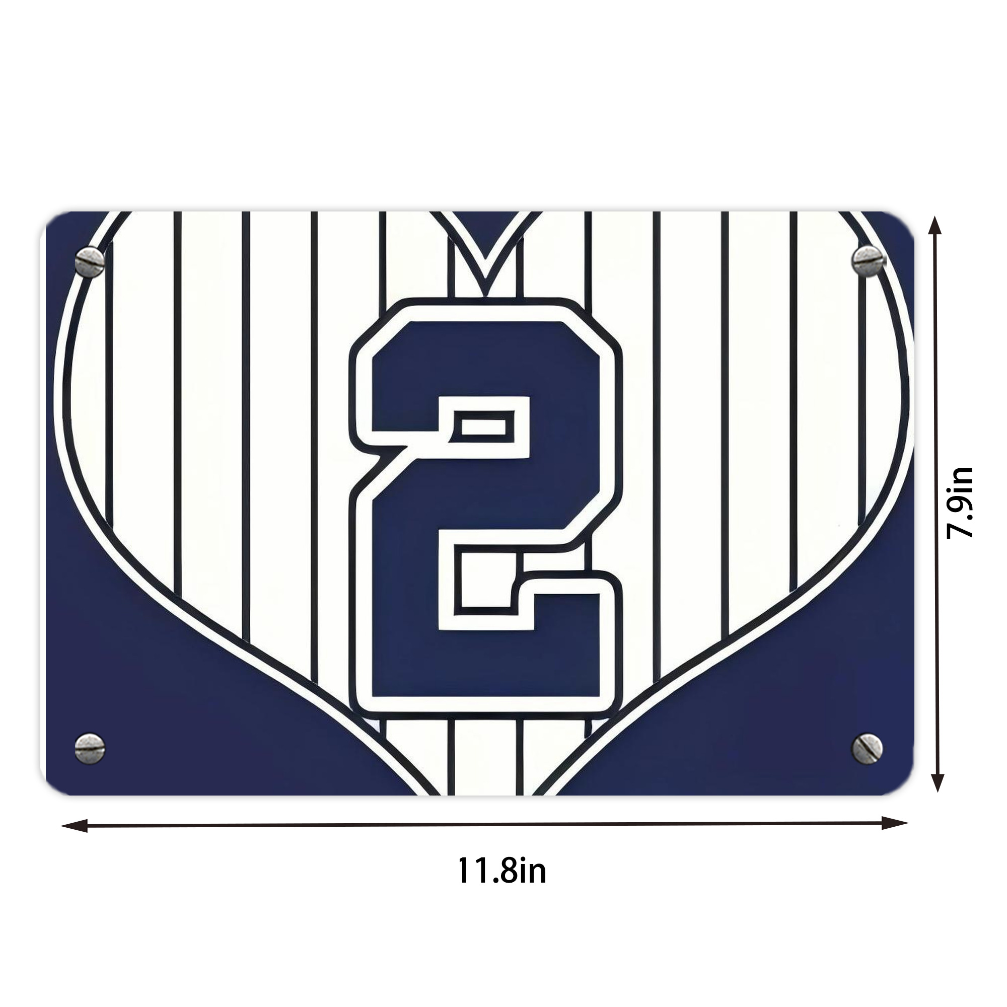Derek Jeter 75 Metal Tin Sign 12x8inch - Premium Full-Print Decorative Wall Art, Durable Rust-Resistant Metal Plaque For Living Room, Bedroom, Kitchen, Office, Bar Décor