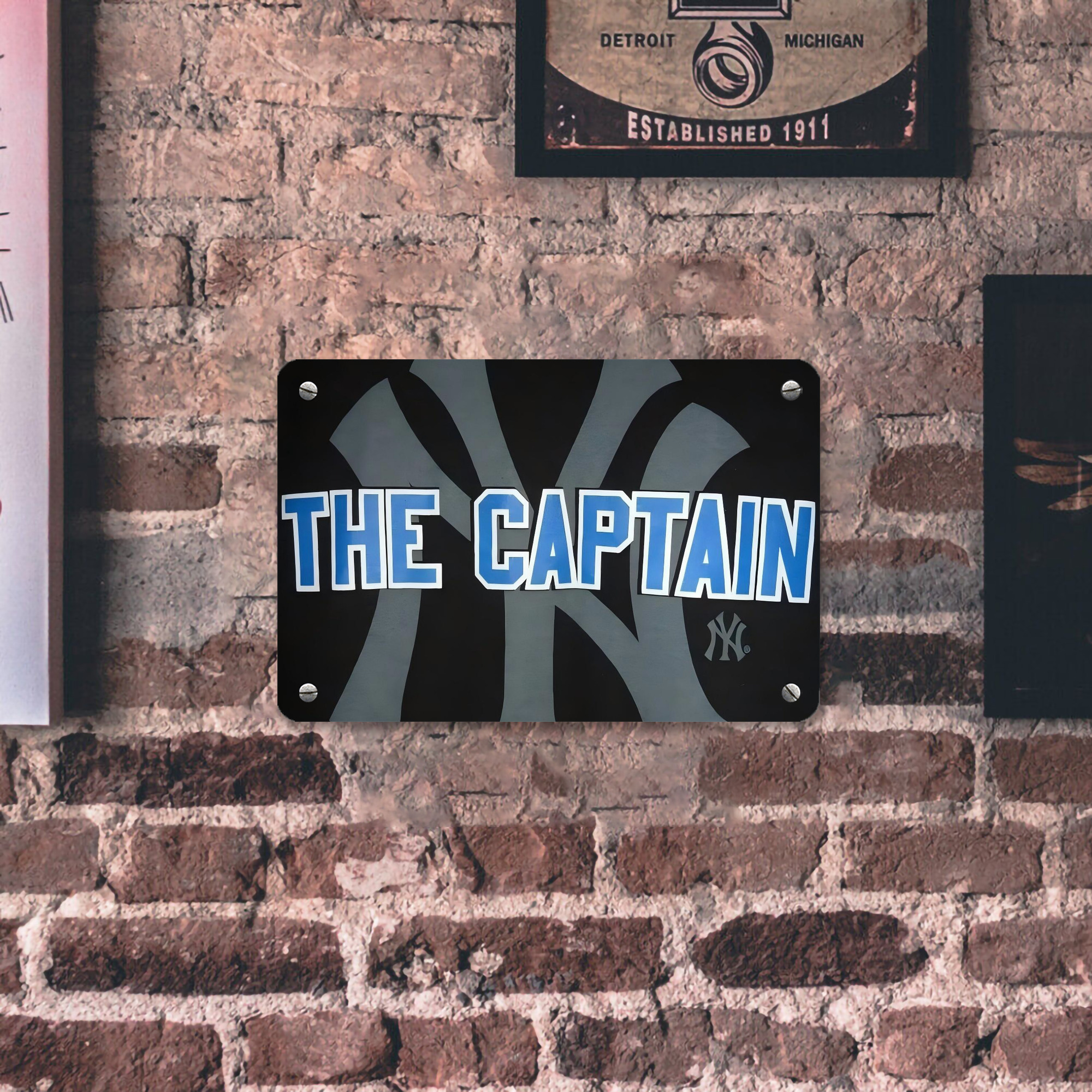 Derek Jeter 103 Metal Tin Sign 12x8inch - Premium Full-Print Decorative Wall Art, Durable Rust-Resistant Metal Plaque For Living Room, Bedroom, Kitchen, Office, Bar Décor