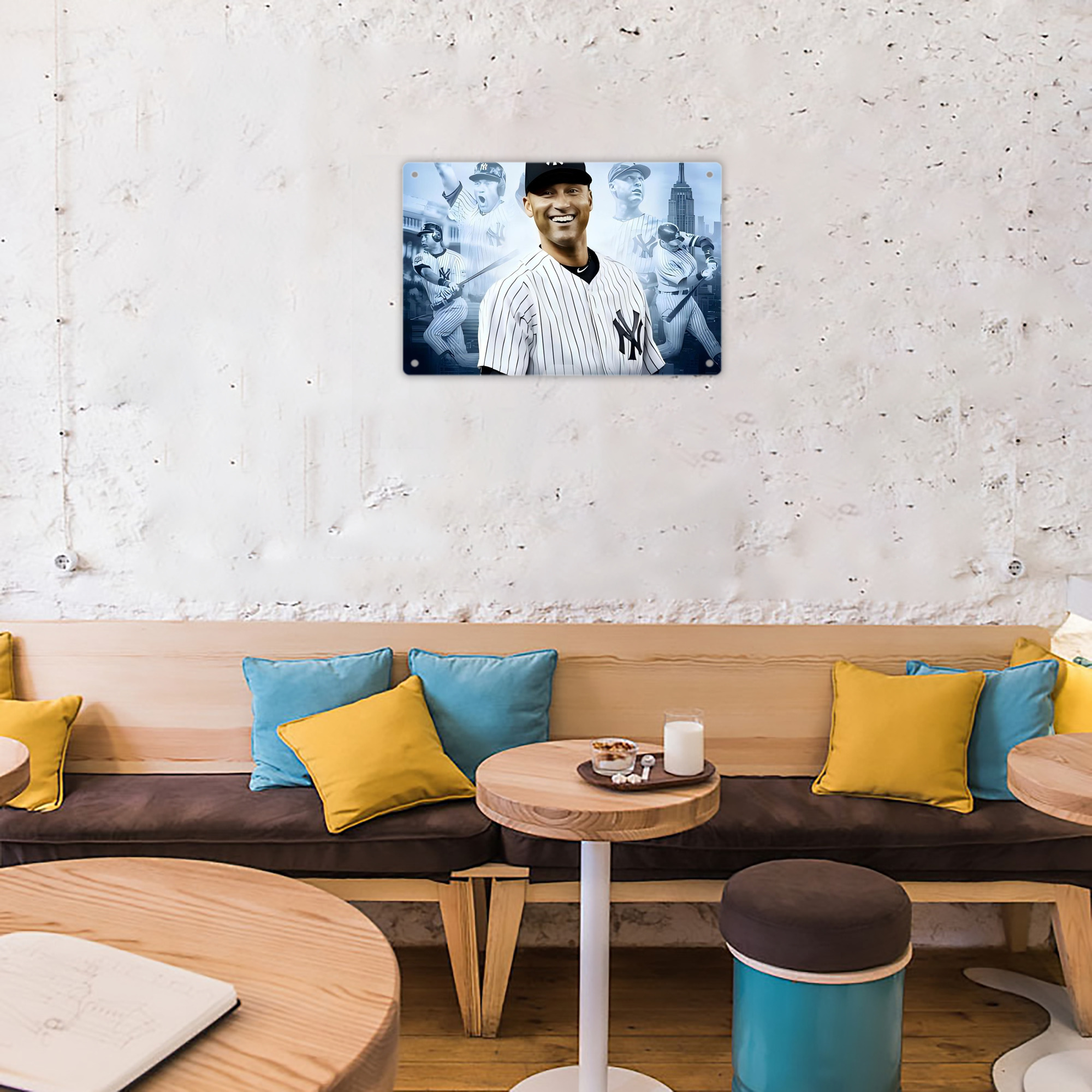 Derek Jeter 21 Decorative Aluminum Plaque – Horizontal Design – Durable, Stylish, Easy To Install – Ideal For Home, Office, Bar, And More