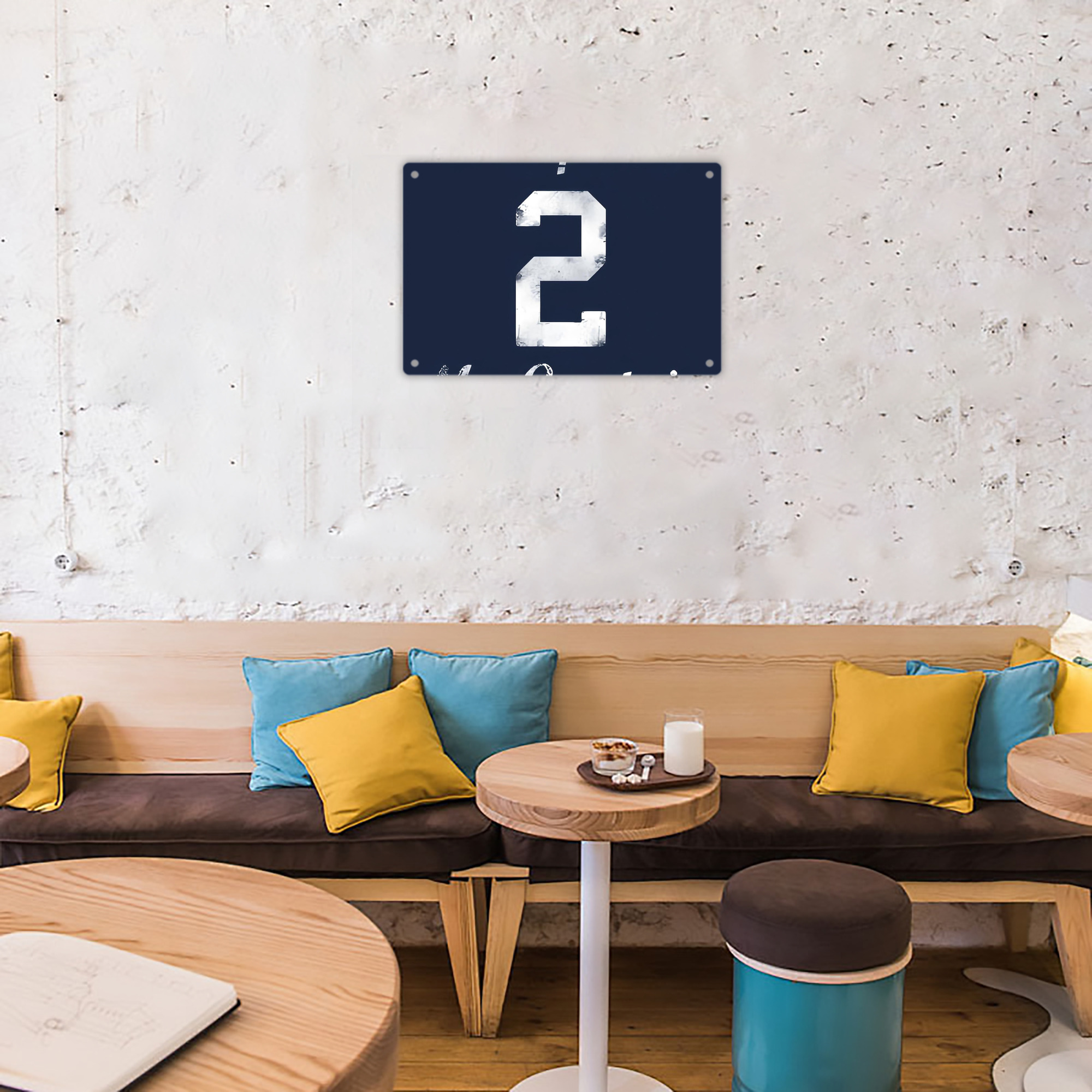 Derek Jeter 25 Decorative Aluminum Plaque – Horizontal Design – Durable, Stylish, Easy To Install – Ideal For Home, Office, Bar, And More