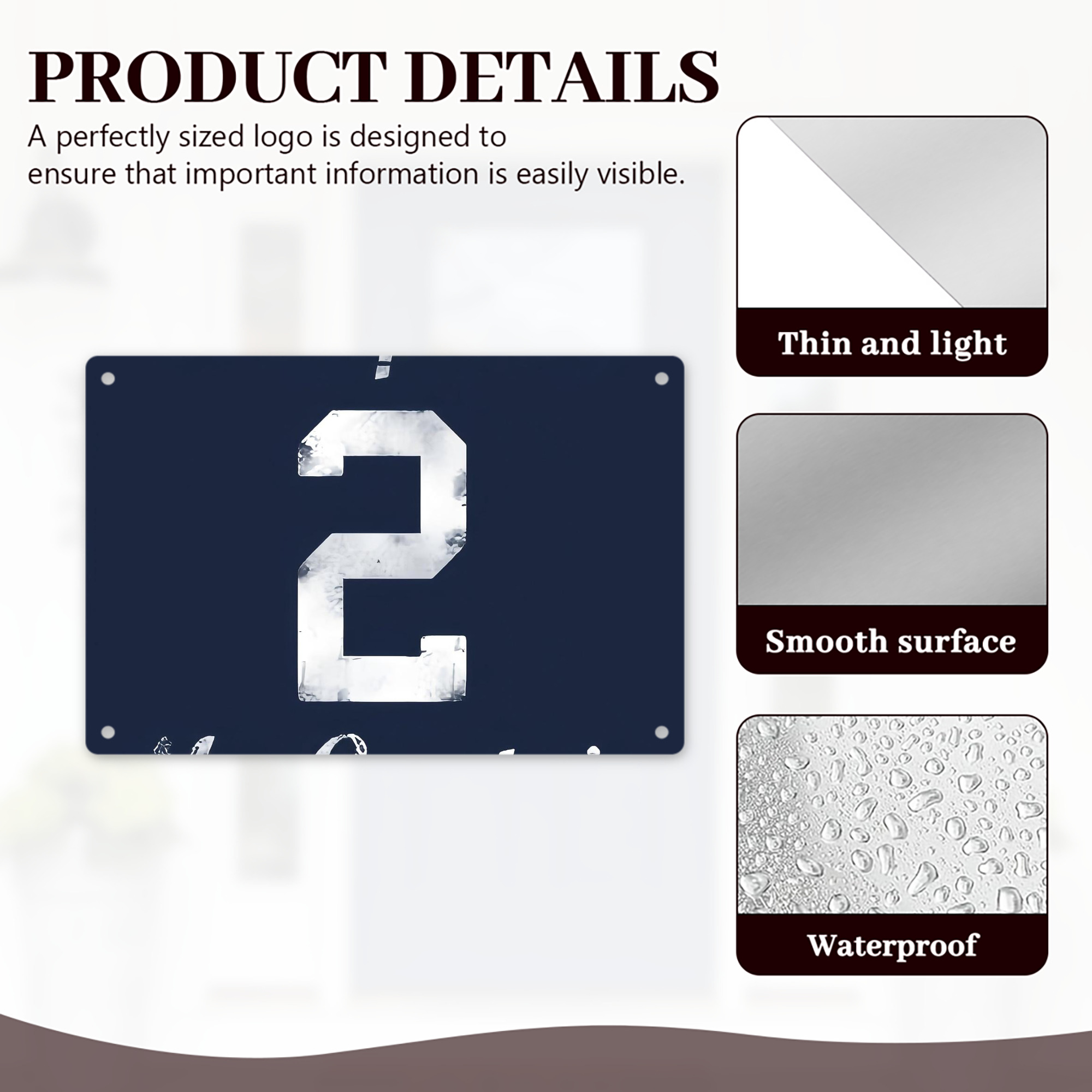 Derek Jeter 25 Decorative Aluminum Plaque – Horizontal Design – Durable, Stylish, Easy To Install – Ideal For Home, Office, Bar, And More