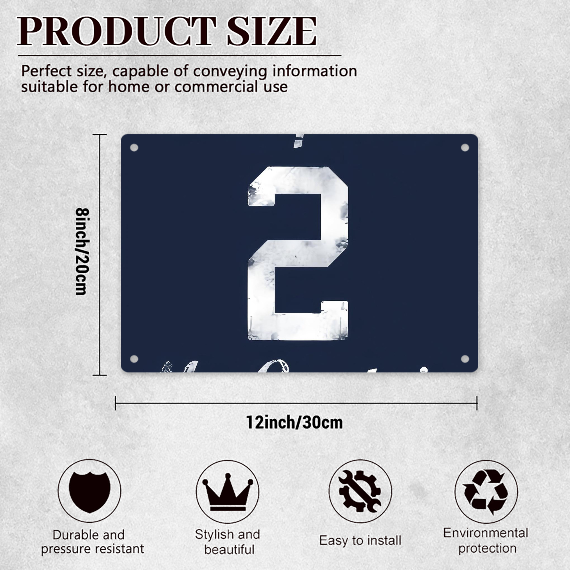 Derek Jeter 25 Decorative Aluminum Plaque – Horizontal Design – Durable, Stylish, Easy To Install – Ideal For Home, Office, Bar, And More