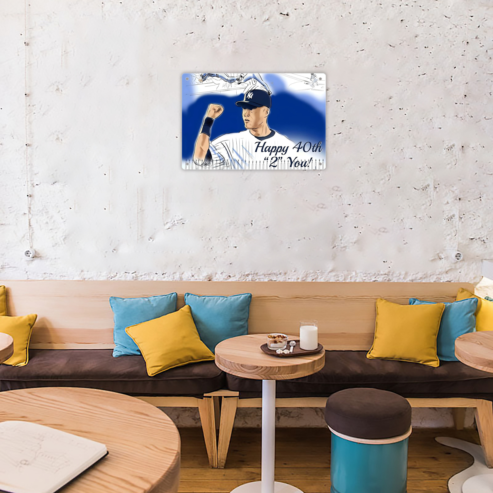 Derek Jeter 69 Decorative Aluminum Plaque – Horizontal Design – Durable, Stylish, Easy To Install – Ideal For Home, Office, Bar, And More