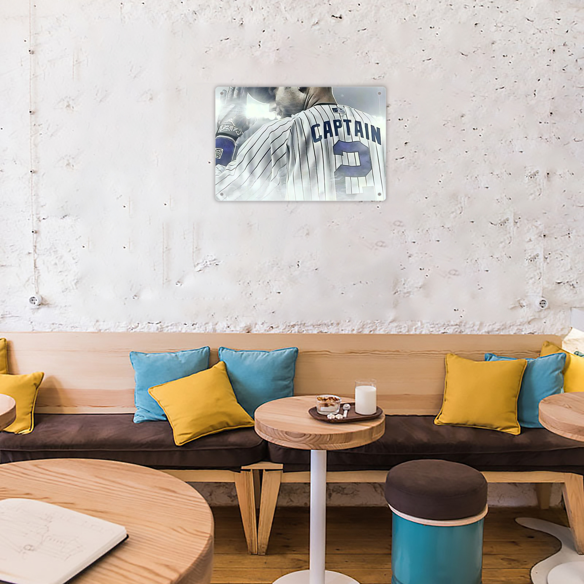 Derek Jeter 105 Decorative Aluminum Plaque – Horizontal Design – Durable, Stylish, Easy To Install – Ideal For Home, Office, Bar, And More