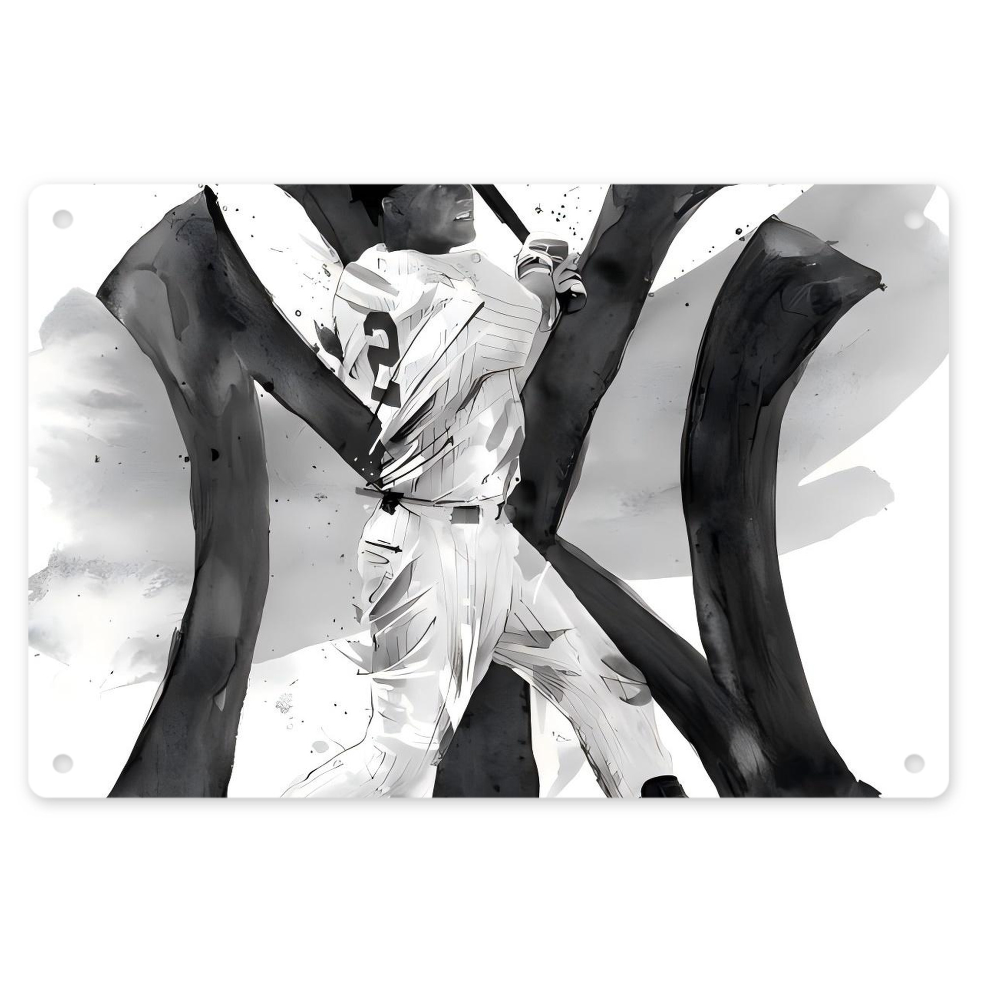 Derek Jeter 71 Decorative Aluminum Plaque – Horizontal Design – Durable, Stylish, Easy To Install – Ideal For Home, Office, Bar, And More