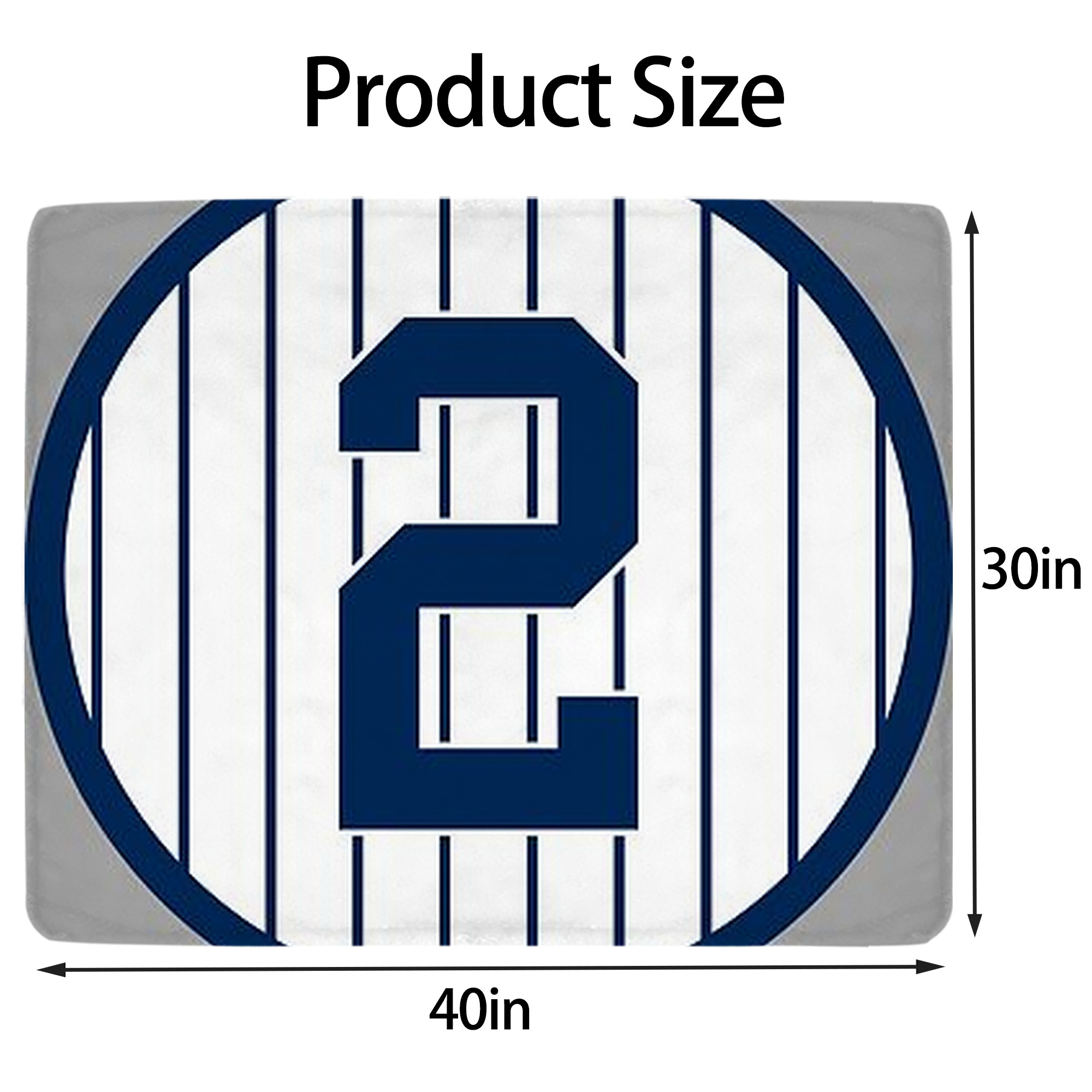Derek Jeter 19 Soft Plush Fleece Blanket 30x40 Inch - 300GSM Flannel, Ultra Soft & Warm, Lightweight & Durable, Perfect For Kids, Adults, Couch, Bed, Camping, Travel, Gift For Family & Friends