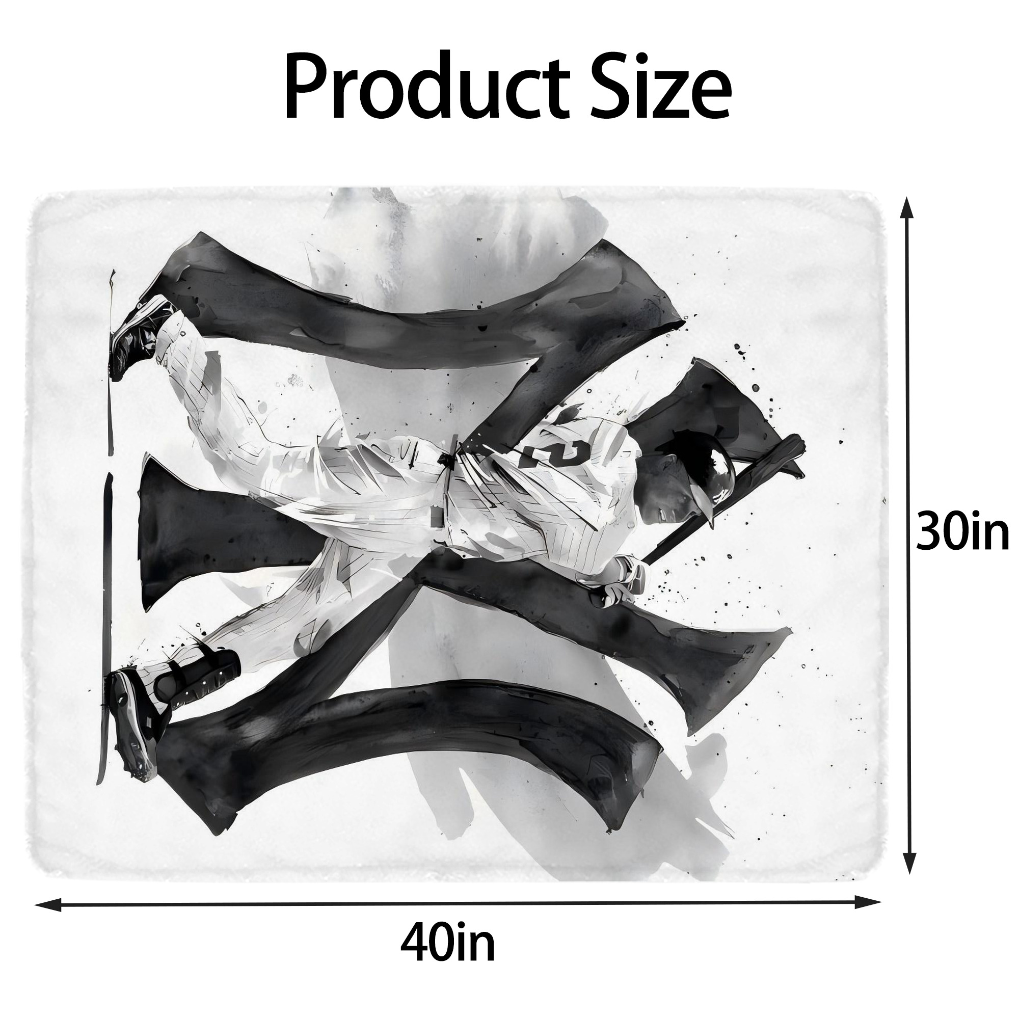 Derek Jeter 71 Soft Plush Fleece Blanket 30x40 Inch - 300GSM Flannel, Ultra Soft & Warm, Lightweight & Durable, Perfect For Kids, Adults, Couch, Bed, Camping, Travel, Gift For Family & Friends