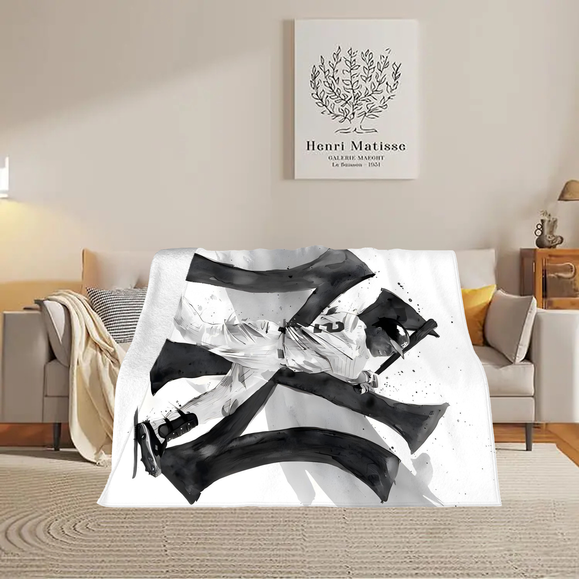 Derek Jeter 71 Soft Plush Fleece Blanket 30x40 Inch - 300GSM Flannel, Ultra Soft & Warm, Lightweight & Durable, Perfect For Kids, Adults, Couch, Bed, Camping, Travel, Gift For Family & Friends