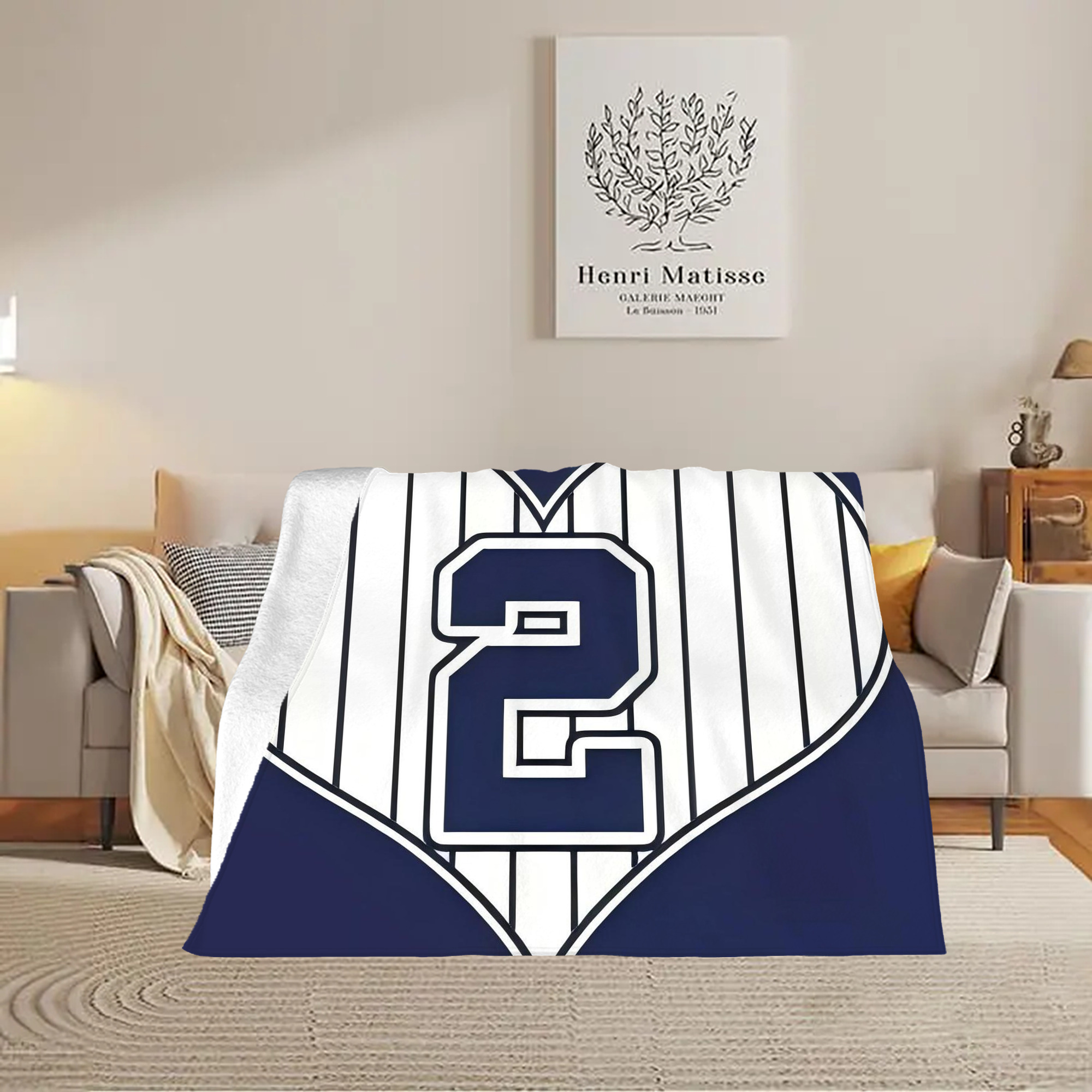 Derek Jeter 75 Soft Plush Fleece Blanket 30x40 Inch - 300GSM Flannel, Ultra Soft & Warm, Lightweight & Durable, Perfect For Kids, Adults, Couch, Bed, Camping, Travel, Gift For Family & Friends