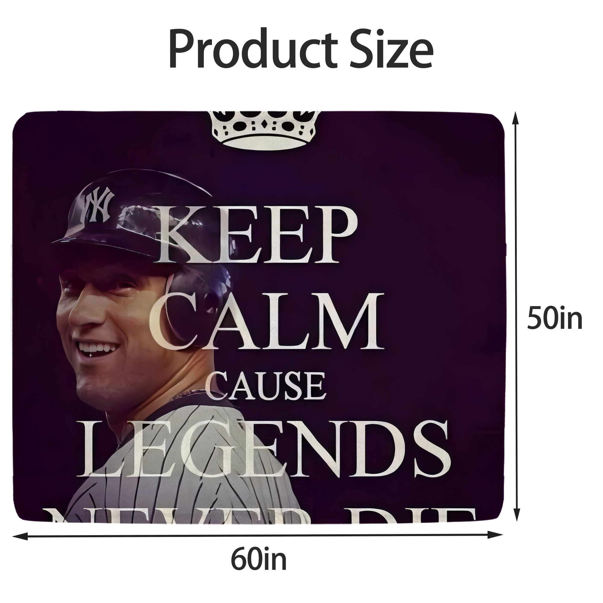 Derek Jeter 70 Soft Fleece Throw Blanket 50 X 60 Inch – Super Soft, Lightweight, And Durable – Perfect For Sofa, Bed, Camping, And More – Ideal Gift For Family And Friends
