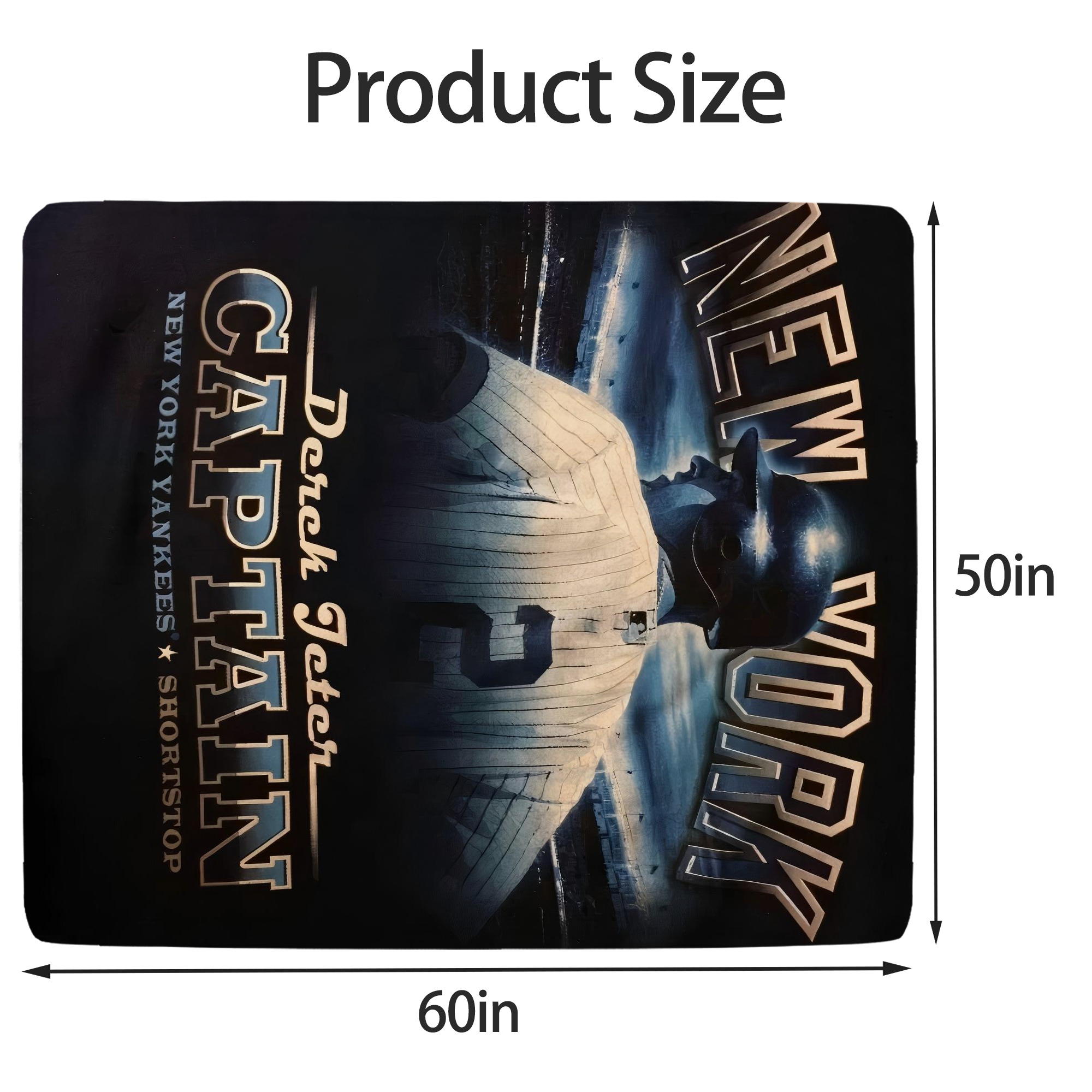 Derek Jeter 74 Soft Fleece Throw Blanket 50 X 60 Inch – Super Soft, Lightweight, And Durable – Perfect For Sofa, Bed, Camping, And More – Ideal Gift For Family And Friends
