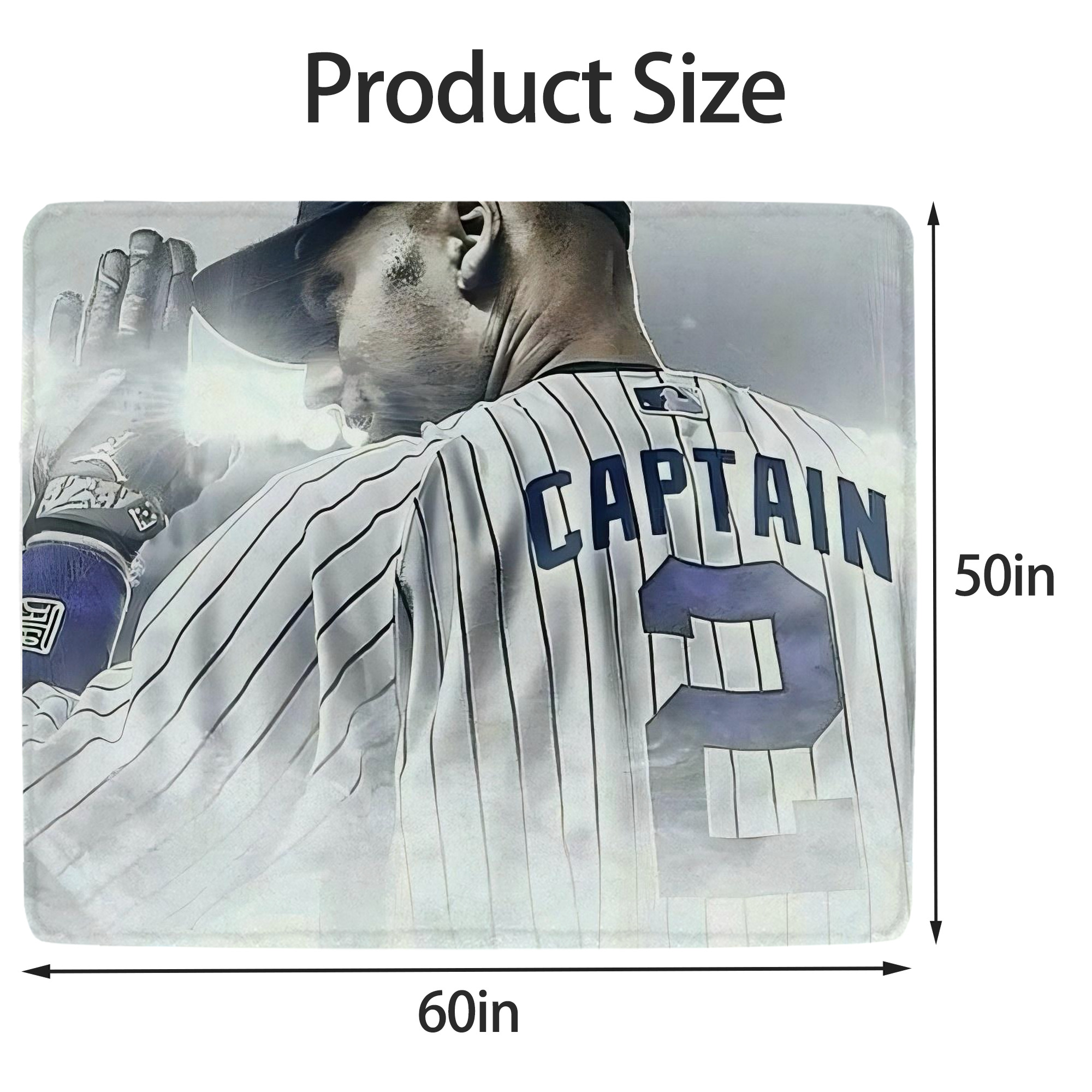 Derek Jeter 105 Soft Fleece Throw Blanket 50 X 60 Inch – Super Soft, Lightweight, And Durable – Perfect For Sofa, Bed, Camping, And More – Ideal Gift For Family And Friends