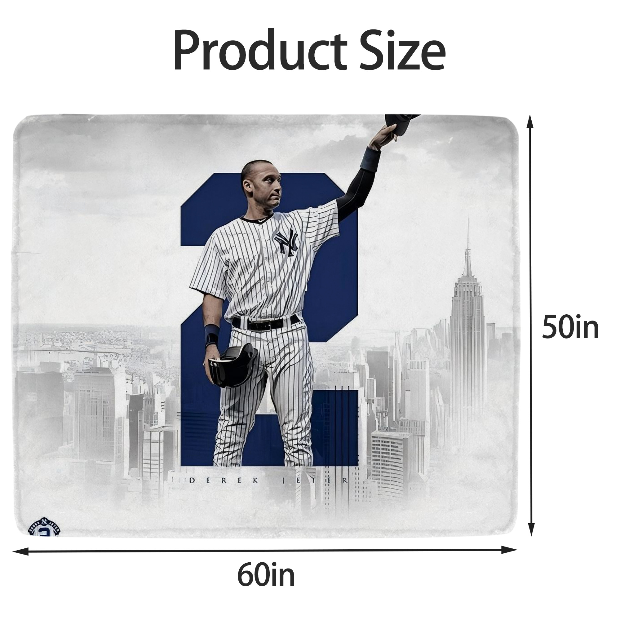 Derek Jeter 110 Soft Fleece Throw Blanket 50 X 60 Inch – Super Soft, Lightweight, And Durable – Perfect For Sofa, Bed, Camping, And More – Ideal Gift For Family And Friends