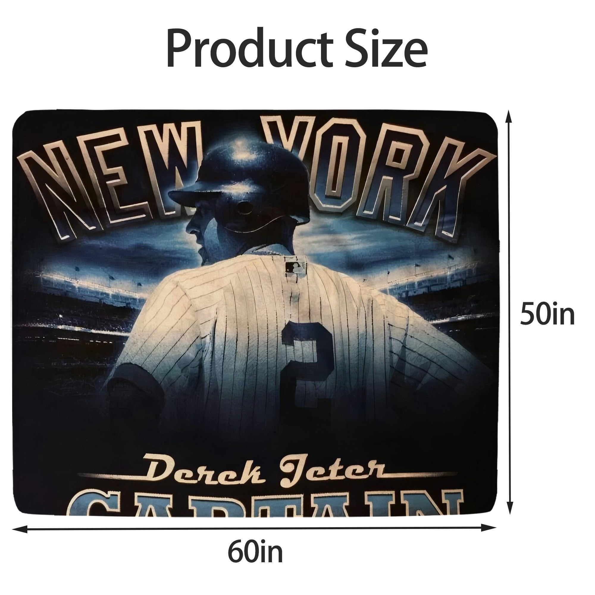 Derek Jeter 114 Soft Fleece Throw Blanket 50 X 60 Inch – Super Soft, Lightweight, And Durable – Perfect For Sofa, Bed, Camping, And More – Ideal Gift For Family And Friends