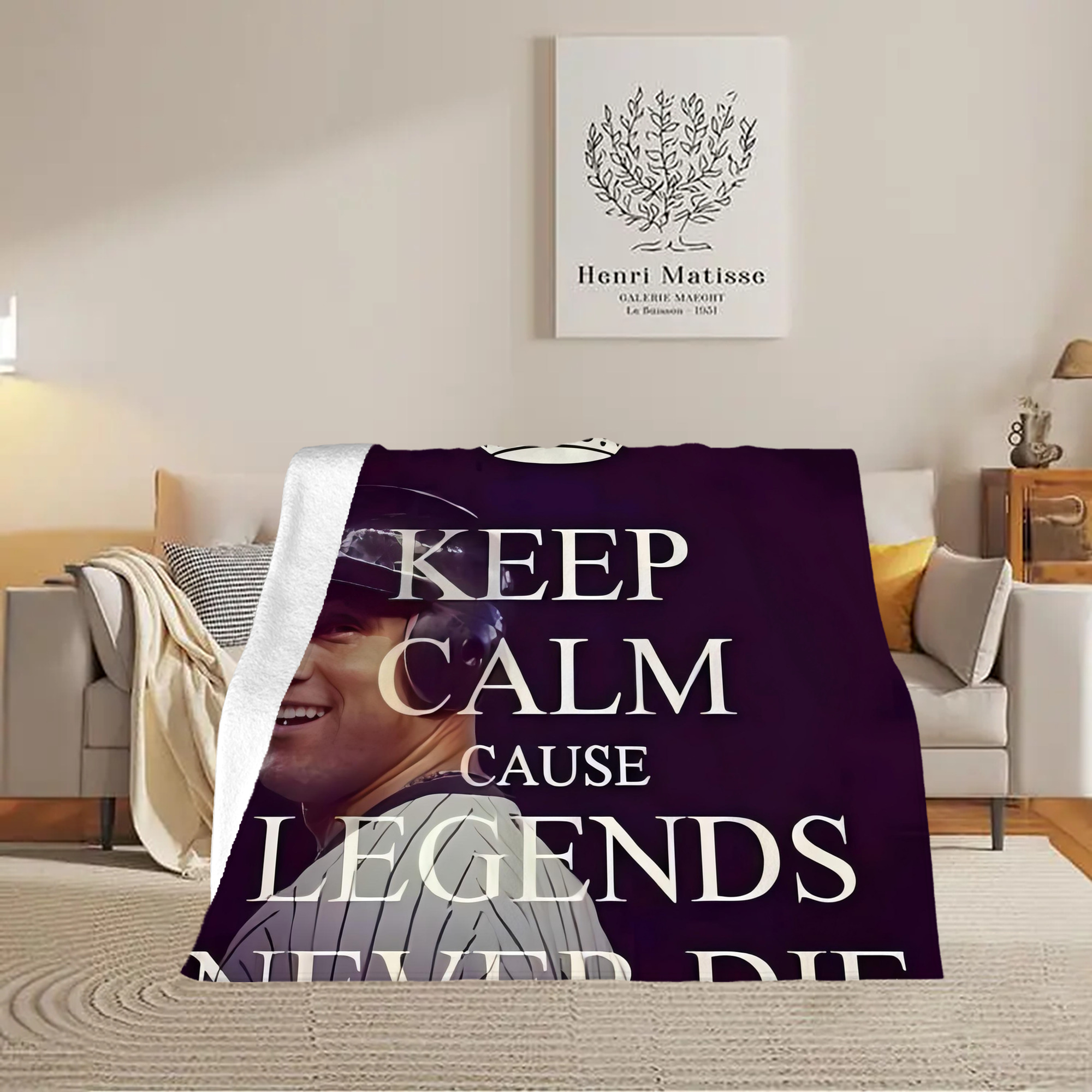 Derek Jeter 70 Soft Fleece Throw Blanket 50 X 60 Inch – Super Soft, Lightweight, And Durable – Perfect For Sofa, Bed, Camping, And More – Ideal Gift For Family And Friends