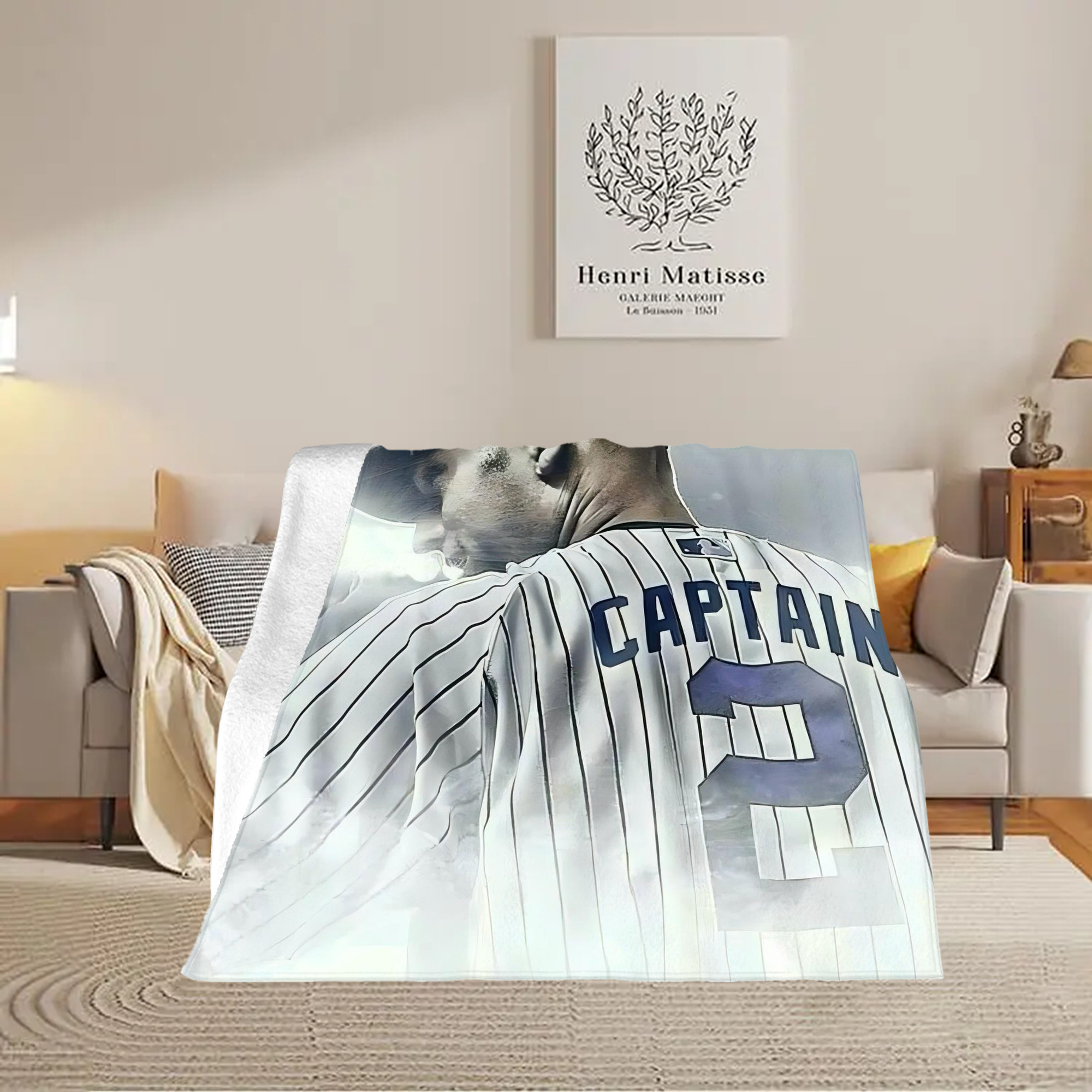 Derek Jeter 105 Soft Fleece Throw Blanket 50 X 60 Inch – Super Soft, Lightweight, And Durable – Perfect For Sofa, Bed, Camping, And More – Ideal Gift For Family And Friends