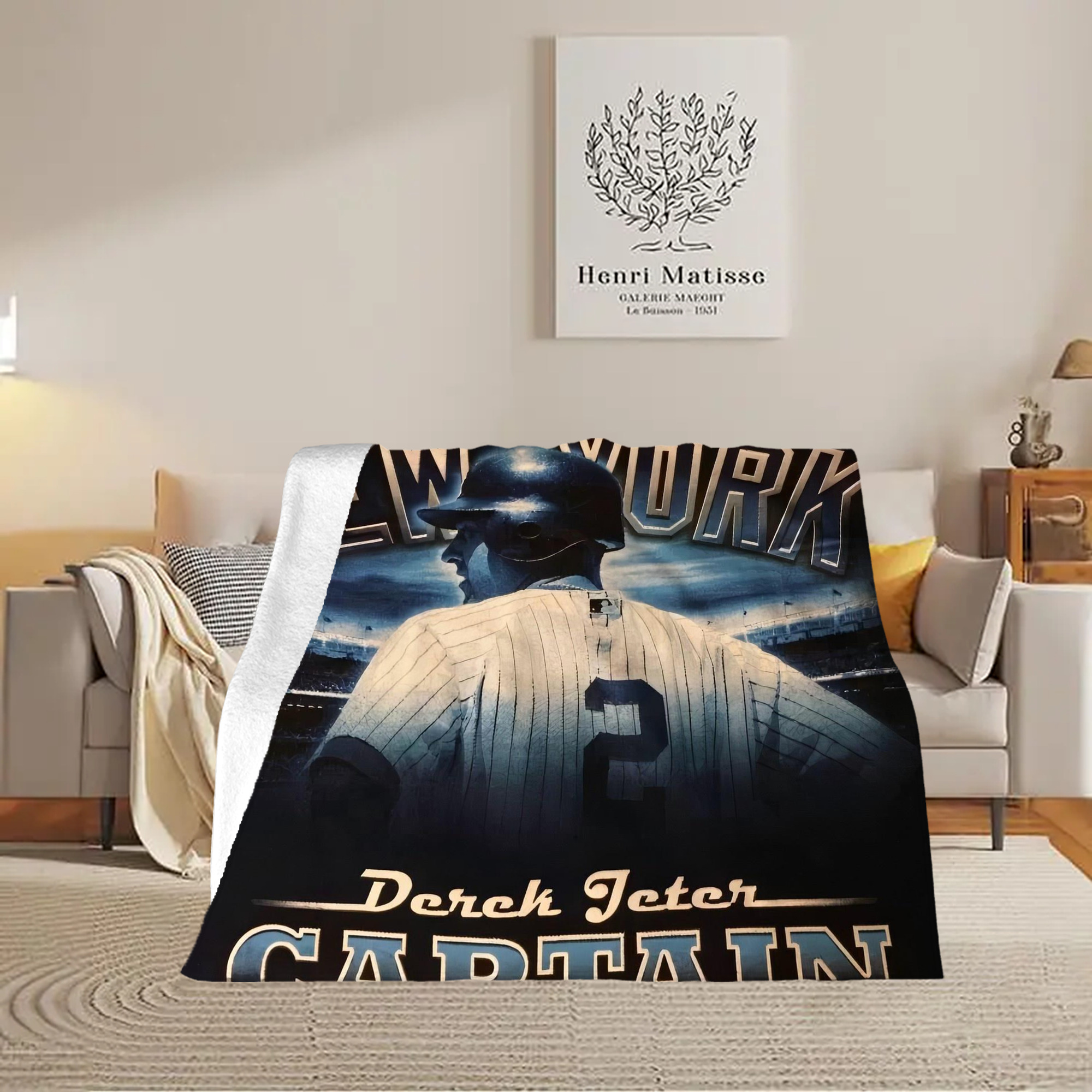 Derek Jeter 114 Soft Fleece Throw Blanket 50 X 60 Inch – Super Soft, Lightweight, And Durable – Perfect For Sofa, Bed, Camping, And More – Ideal Gift For Family And Friends
