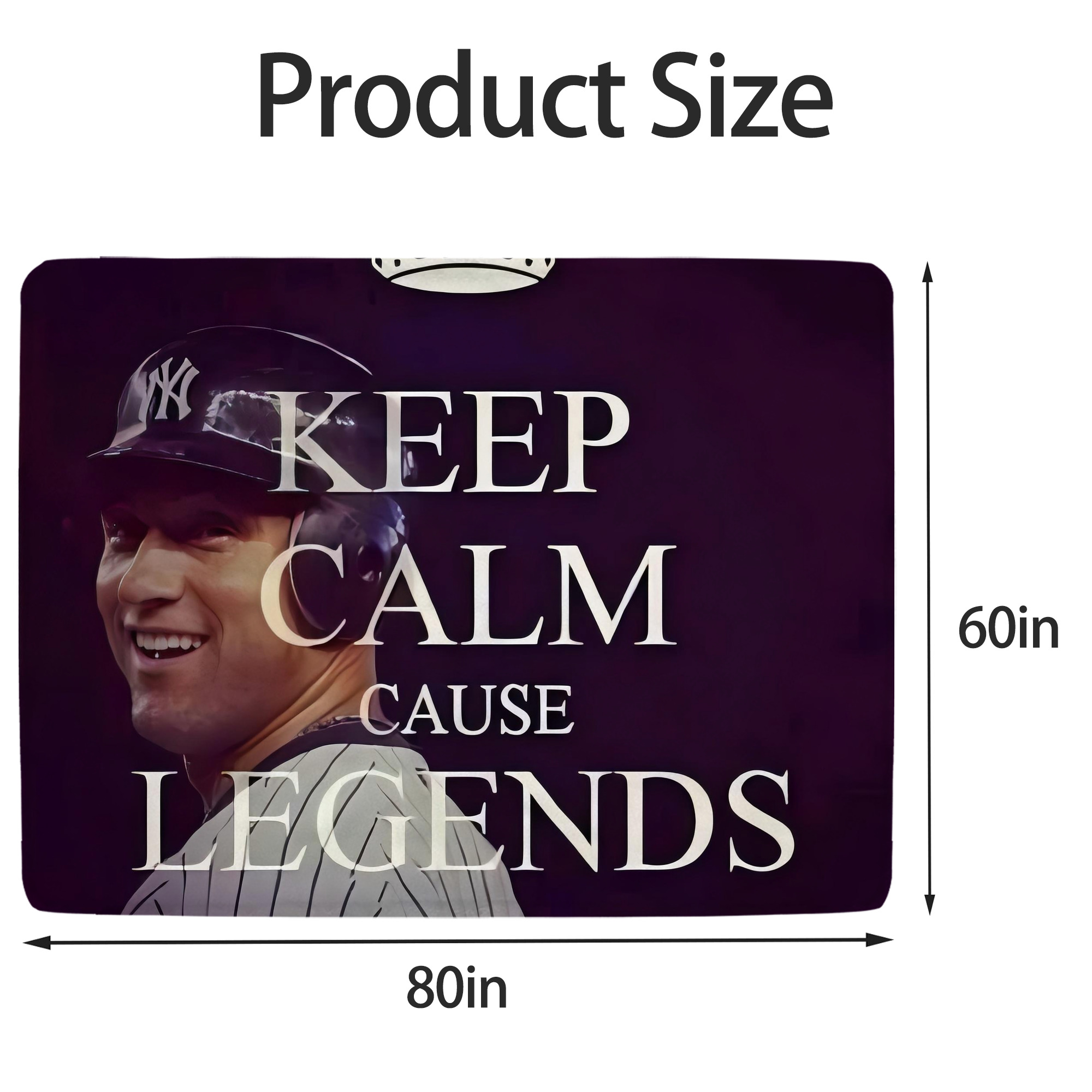 Derek Jeter 70 Soft Fleece Throw Blanket 60 X 80 Inch – Super Soft, Lightweight, And Durable – Perfect For Sofa, Bed, Camping, And More – Ideal Gift For Family And Friends