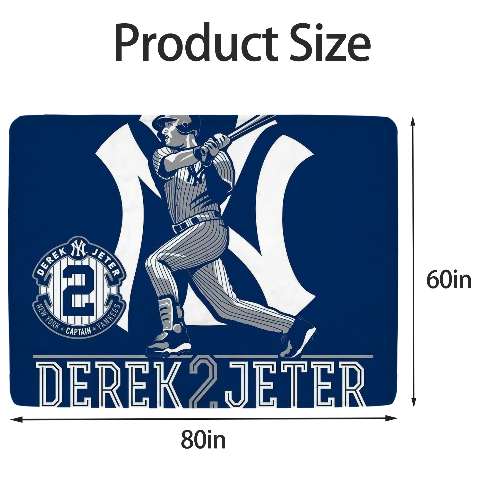 Derek Jeter 104 Soft Fleece Throw Blanket 60 X 80 Inch – Super Soft, Lightweight, And Durable – Perfect For Sofa, Bed, Camping, And More – Ideal Gift For Family And Friends