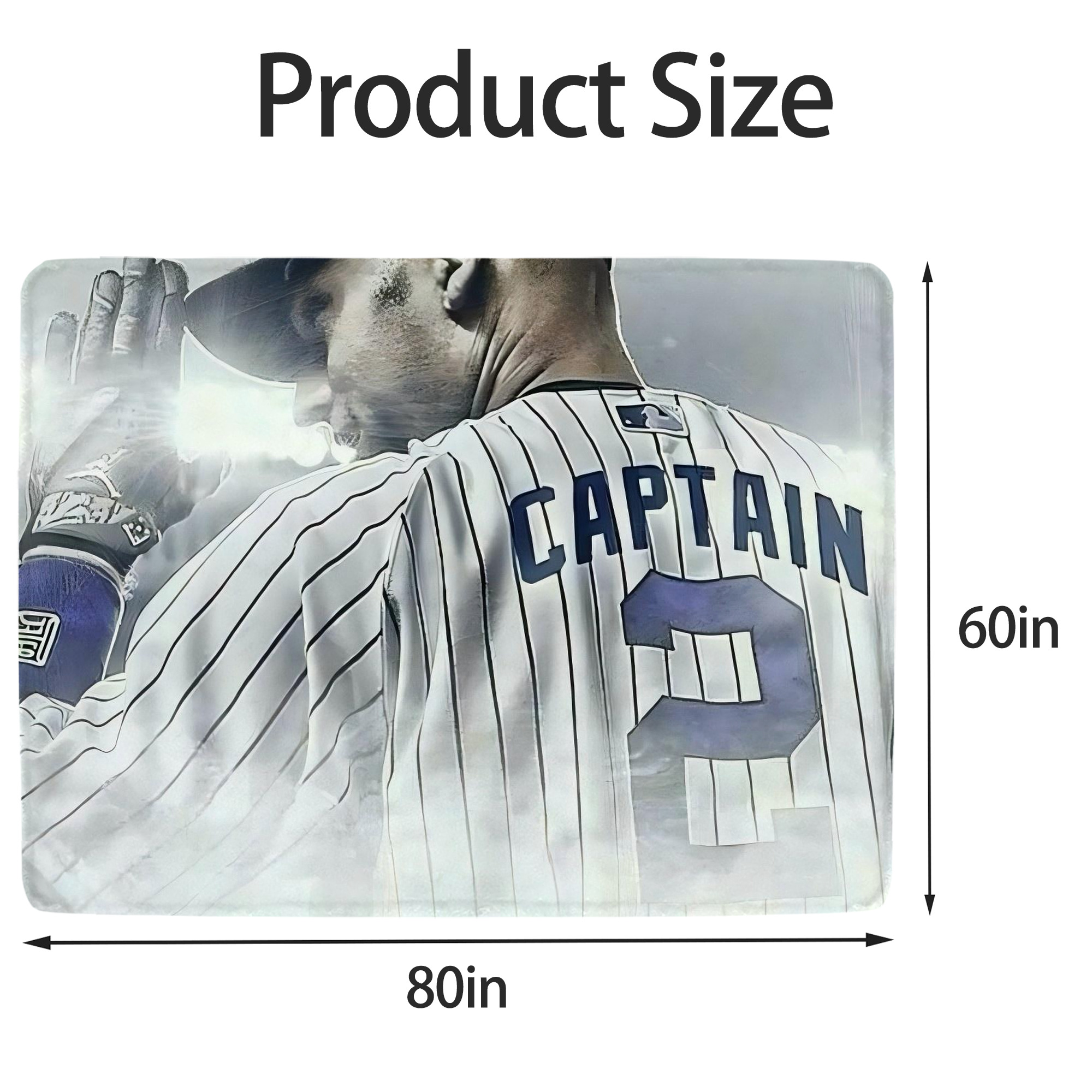Derek Jeter 105 Soft Fleece Throw Blanket 60 X 80 Inch – Super Soft, Lightweight, And Durable – Perfect For Sofa, Bed, Camping, And More – Ideal Gift For Family And Friends