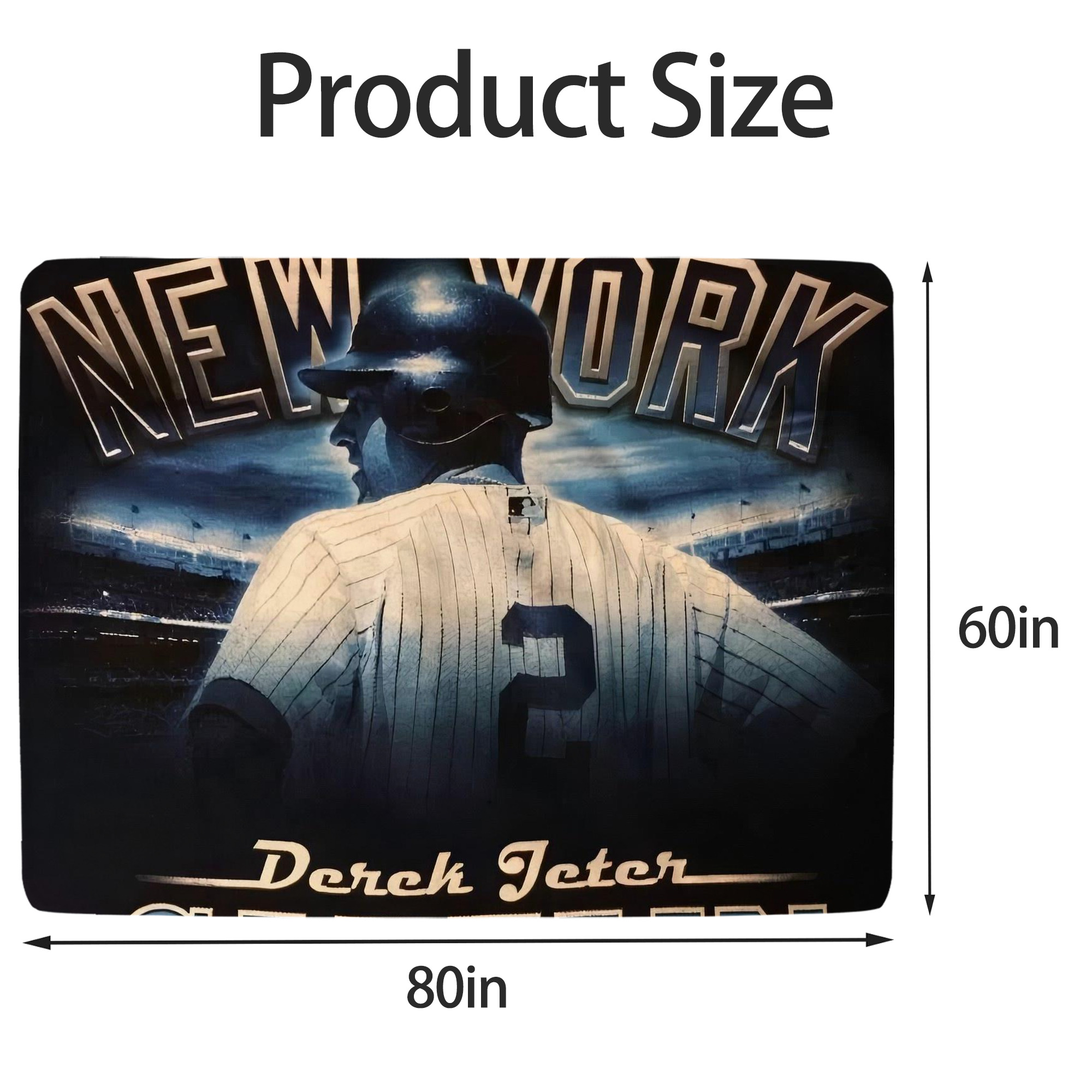 Derek Jeter 114 Soft Fleece Throw Blanket 60 X 80 Inch – Super Soft, Lightweight, And Durable – Perfect For Sofa, Bed, Camping, And More – Ideal Gift For Family And Friends