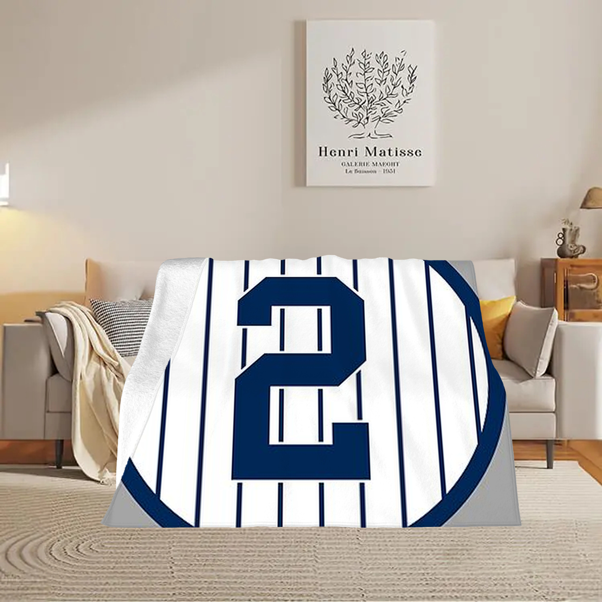 Derek Jeter 19 Soft Fleece Throw Blanket 60 X 80 Inch – Super Soft, Lightweight, And Durable – Perfect For Sofa, Bed, Camping, And More – Ideal Gift For Family And Friends