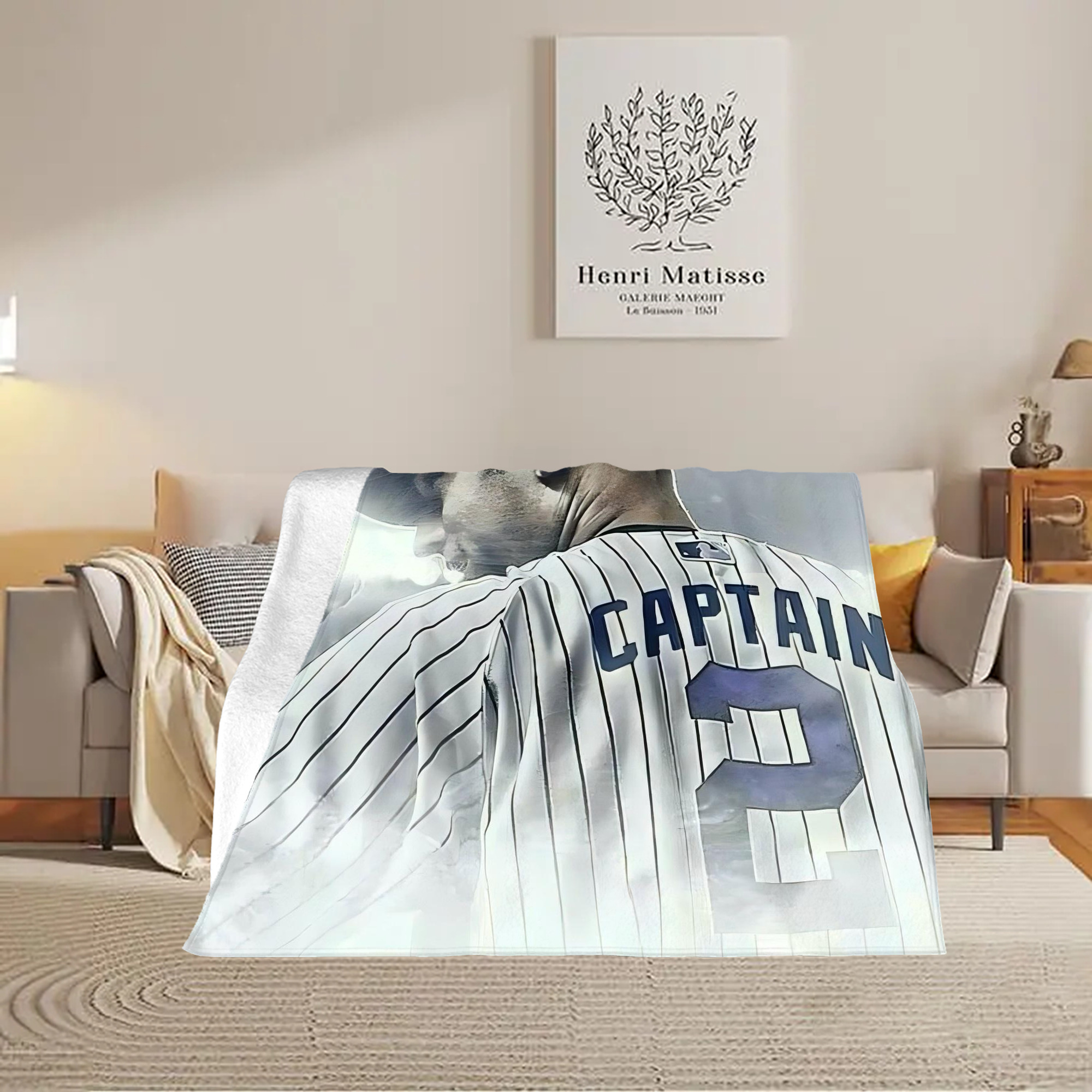 Derek Jeter 105 Soft Fleece Throw Blanket 60 X 80 Inch – Super Soft, Lightweight, And Durable – Perfect For Sofa, Bed, Camping, And More – Ideal Gift For Family And Friends