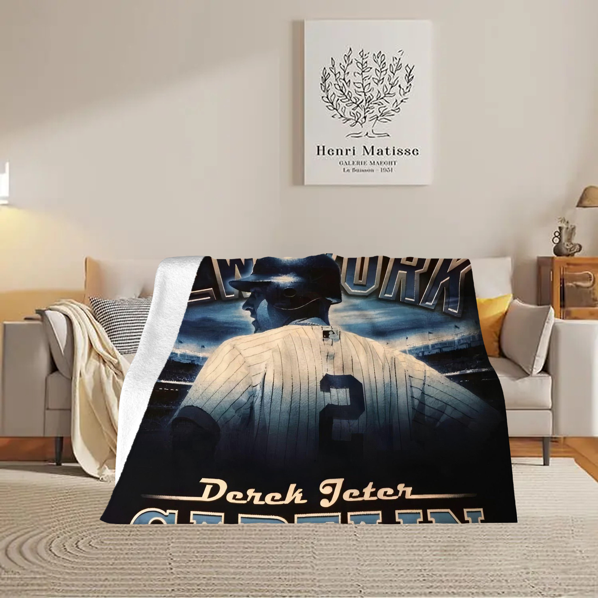 Derek Jeter 114 Soft Fleece Throw Blanket 60 X 80 Inch – Super Soft, Lightweight, And Durable – Perfect For Sofa, Bed, Camping, And More – Ideal Gift For Family And Friends